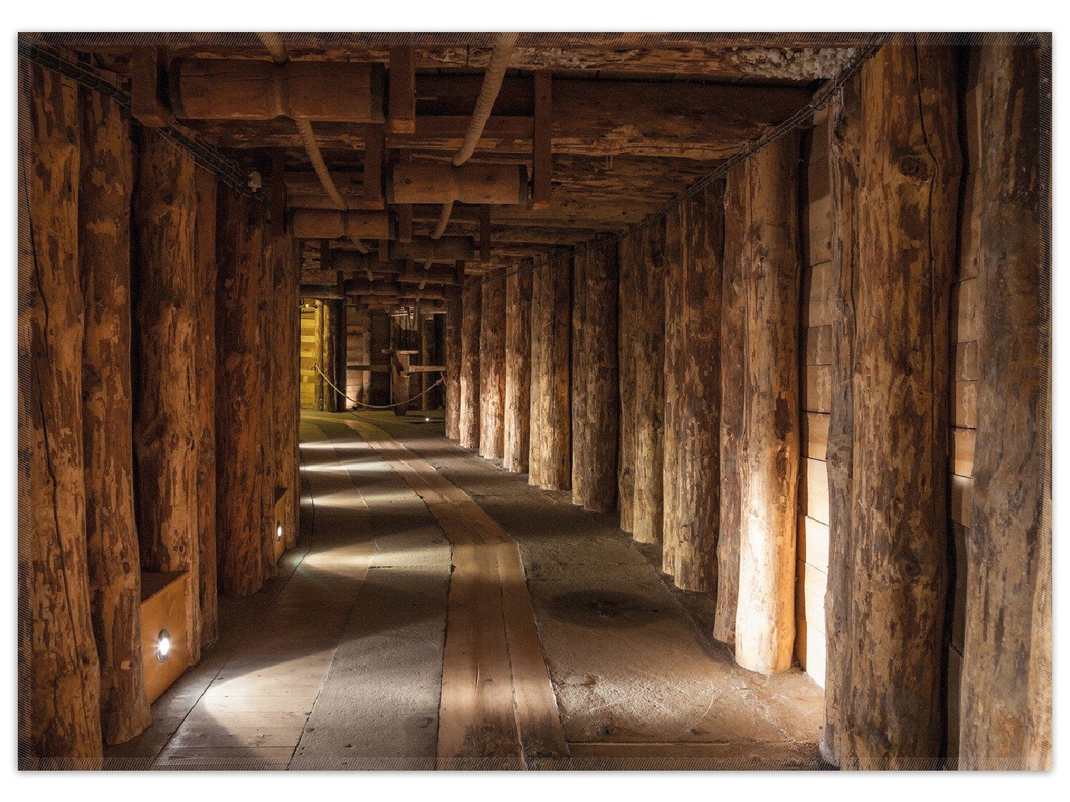 Wallario Teppich Alter Tunnel in einer Salzmine in Polen, rechteckig, rutschfest