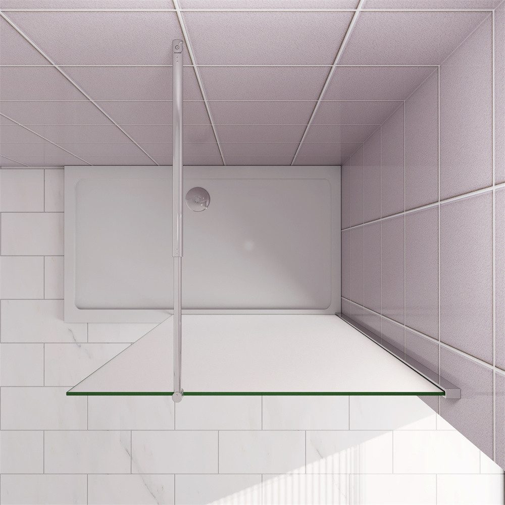 AICA Duschwand Duschwand Walk in Dusche NANO Milchglas Glaswand Duschtrennwand, Einscheibensicherheitsglas, Glas