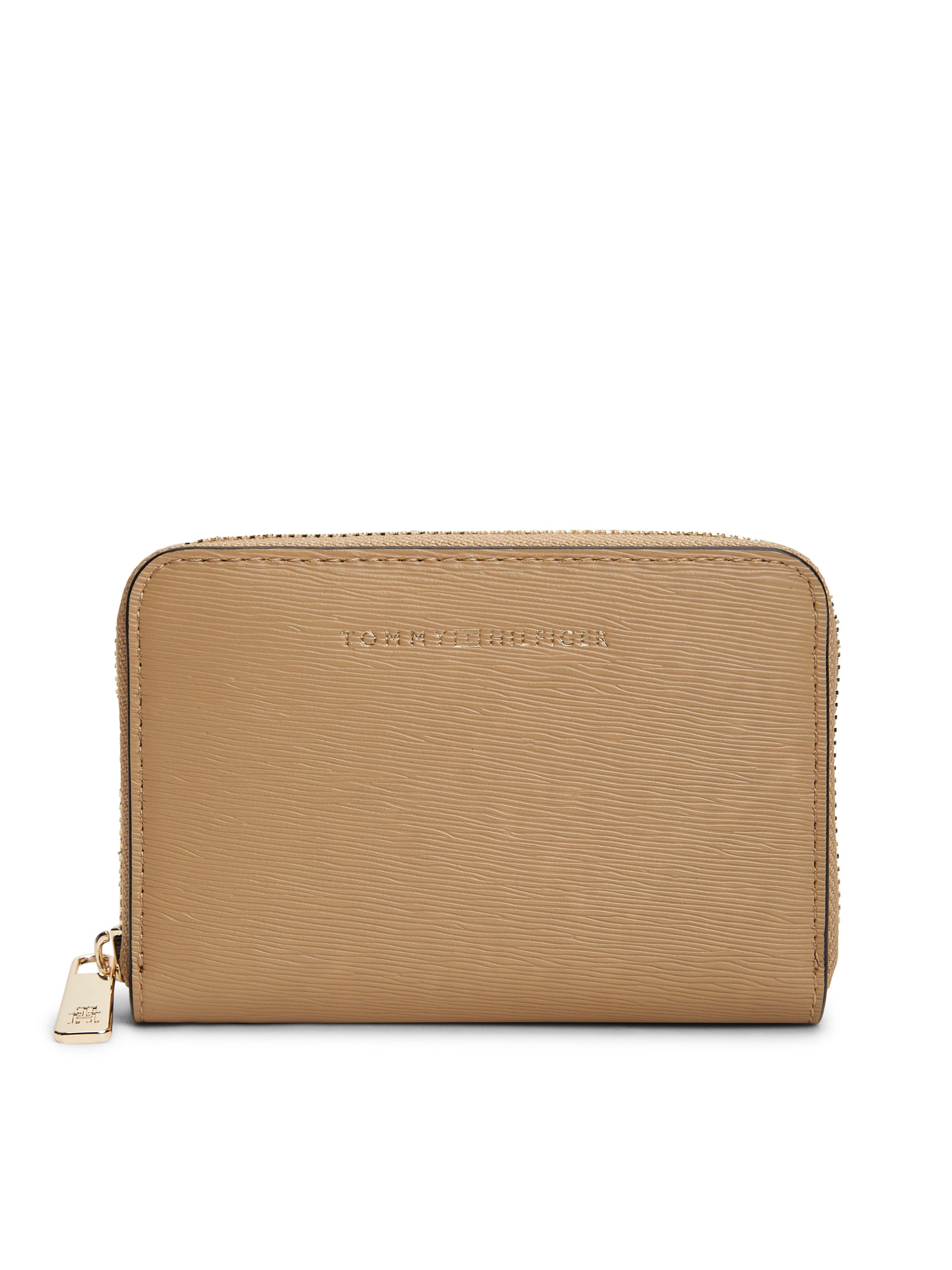 Tommy Hilfiger Geldbörse TH MODERN COMPACT ZA, Damen Geldbeutel, Portemonnaie mit Logo-Schriftzug