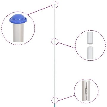 vidaXL Fahne Flagge Kroatiens mit Mast 6,23 m Aluminium