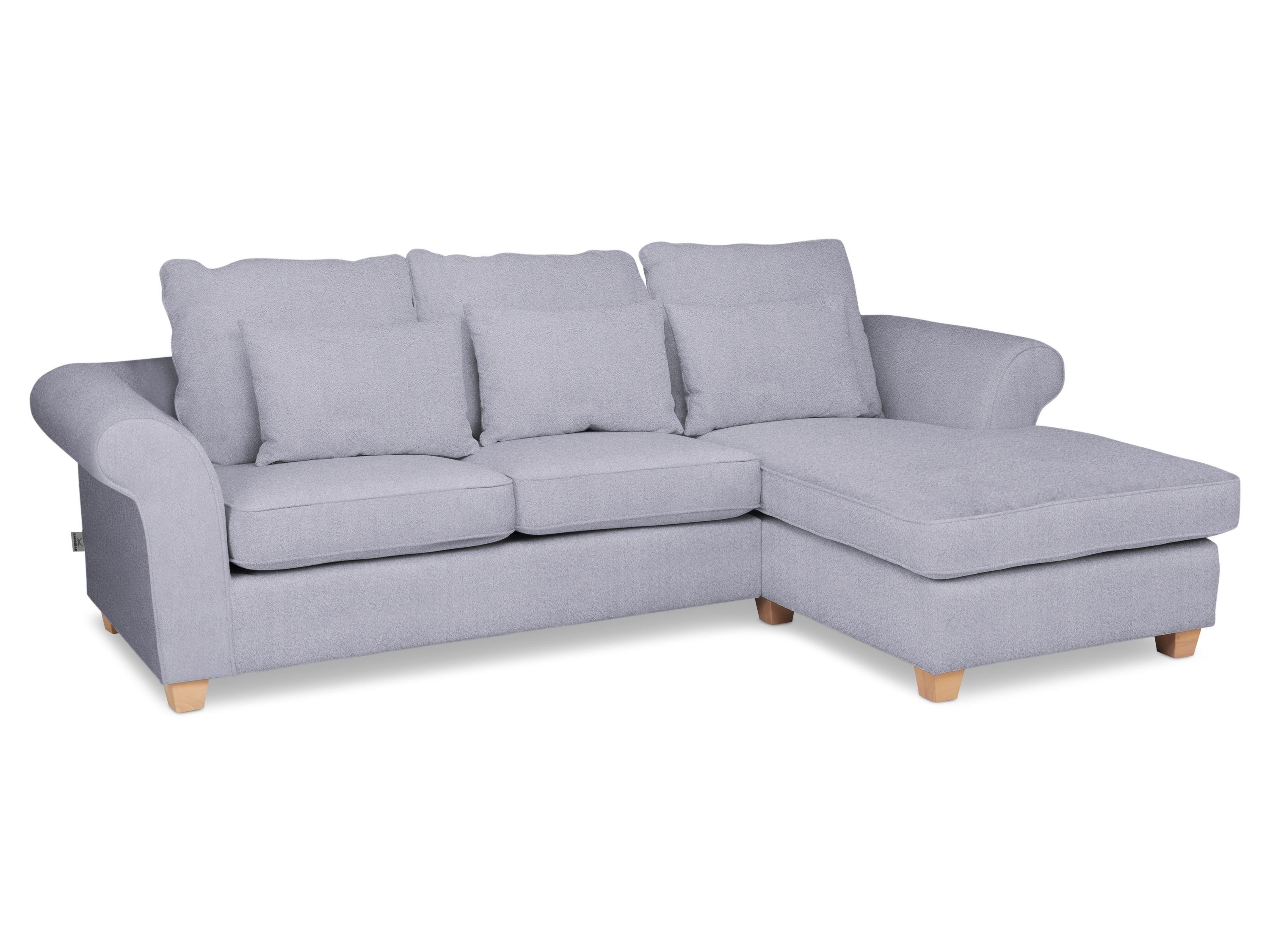 SANSIBAR Living Polsterecke Polsterecke SANSIBAR SANDE BB 271x171 cm grau Ecksofa Wohnlandschaft