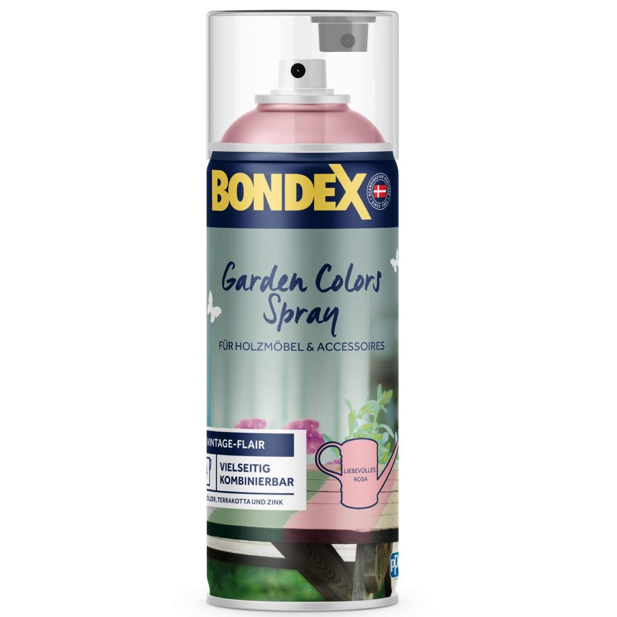 Bondex Sprühlack Bondex Garden Colors Spray, 0,4 l, Liebevolles Rosa, Lack deckend