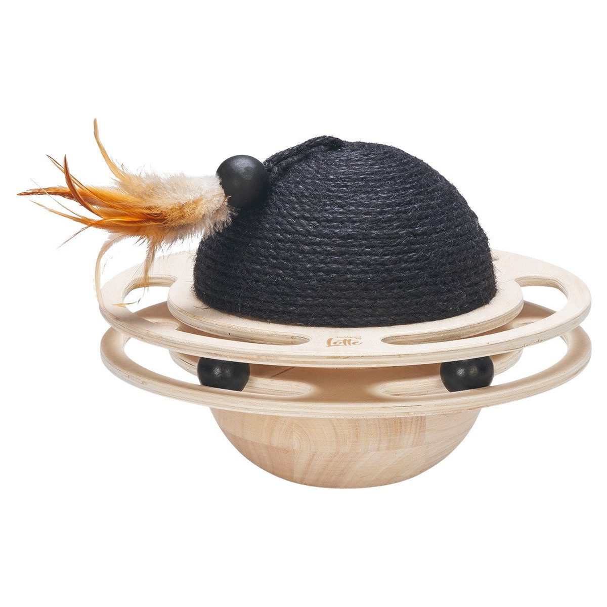 Designed By Lotte Kratzkugel Spielball Baya aus Holz schwarz