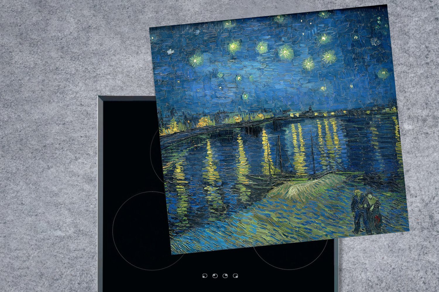 MuchoWow Herdblende-/Abdeckplatte Die Ceranfeldabdeckung, cm, Nacht sternenklare Gogh, Vinyl, Arbeitsplatte (1 - tlg), van 78x78 Vincent Gemälde für von küche