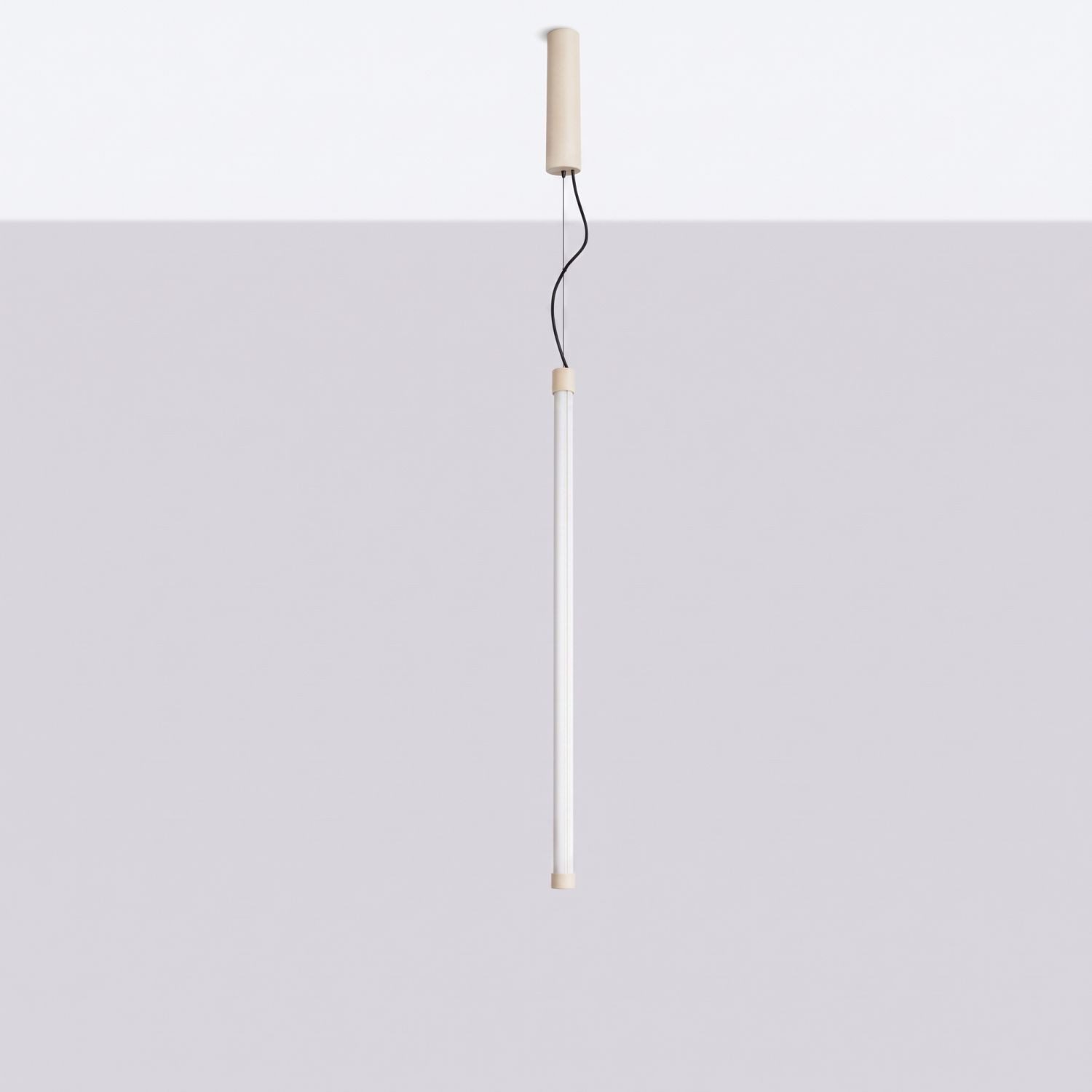 Licht-Erlebnisse Pendelleuchte ORSAY, LED fest integriert, Neutralweiß, Metall LED dimmbar Ø 3 cm H: max. 200 cm Beige rund 4000 K 2198 lm