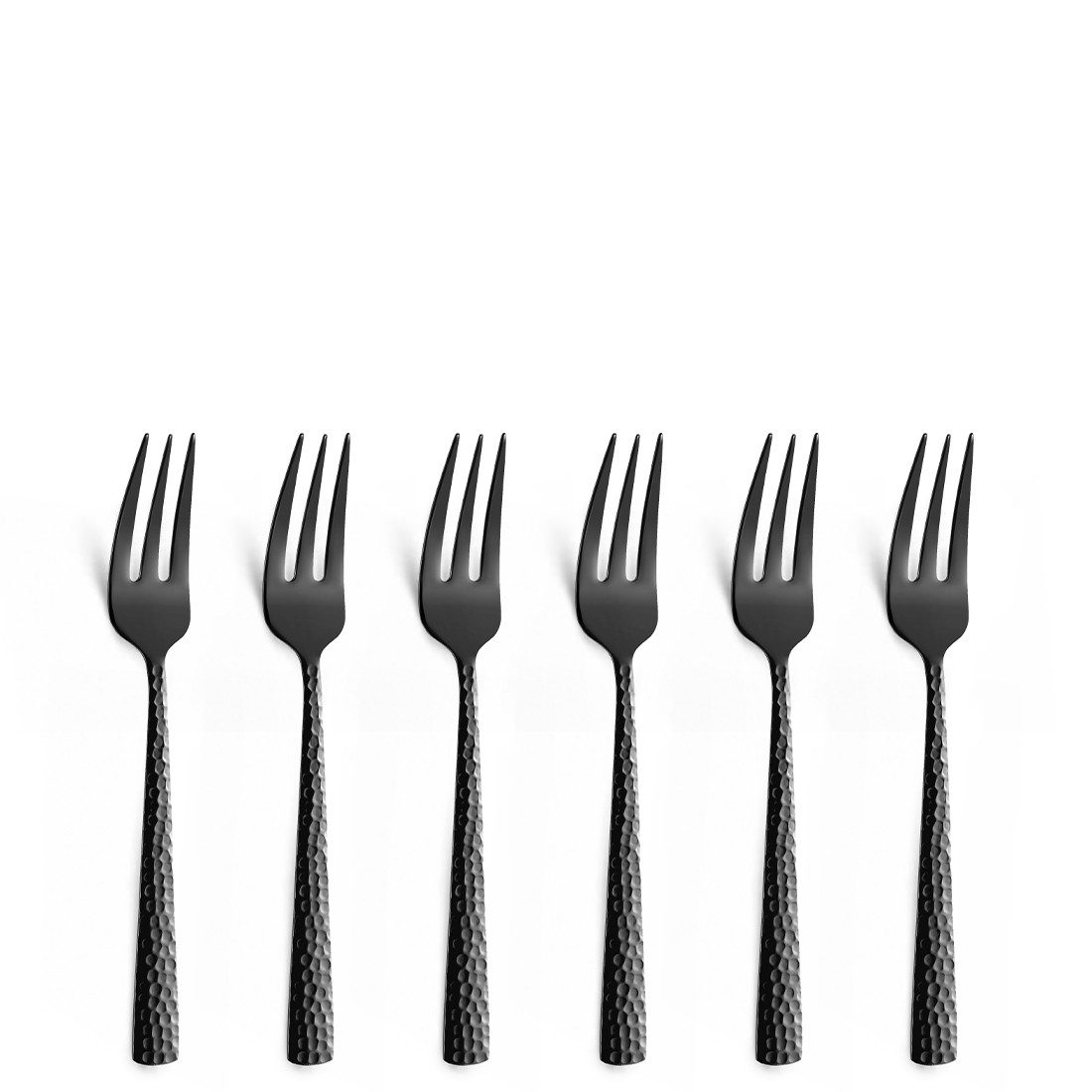 Amefa Kuchengabel FELICITY mit markantem Hammerschlag-Design auf den ...