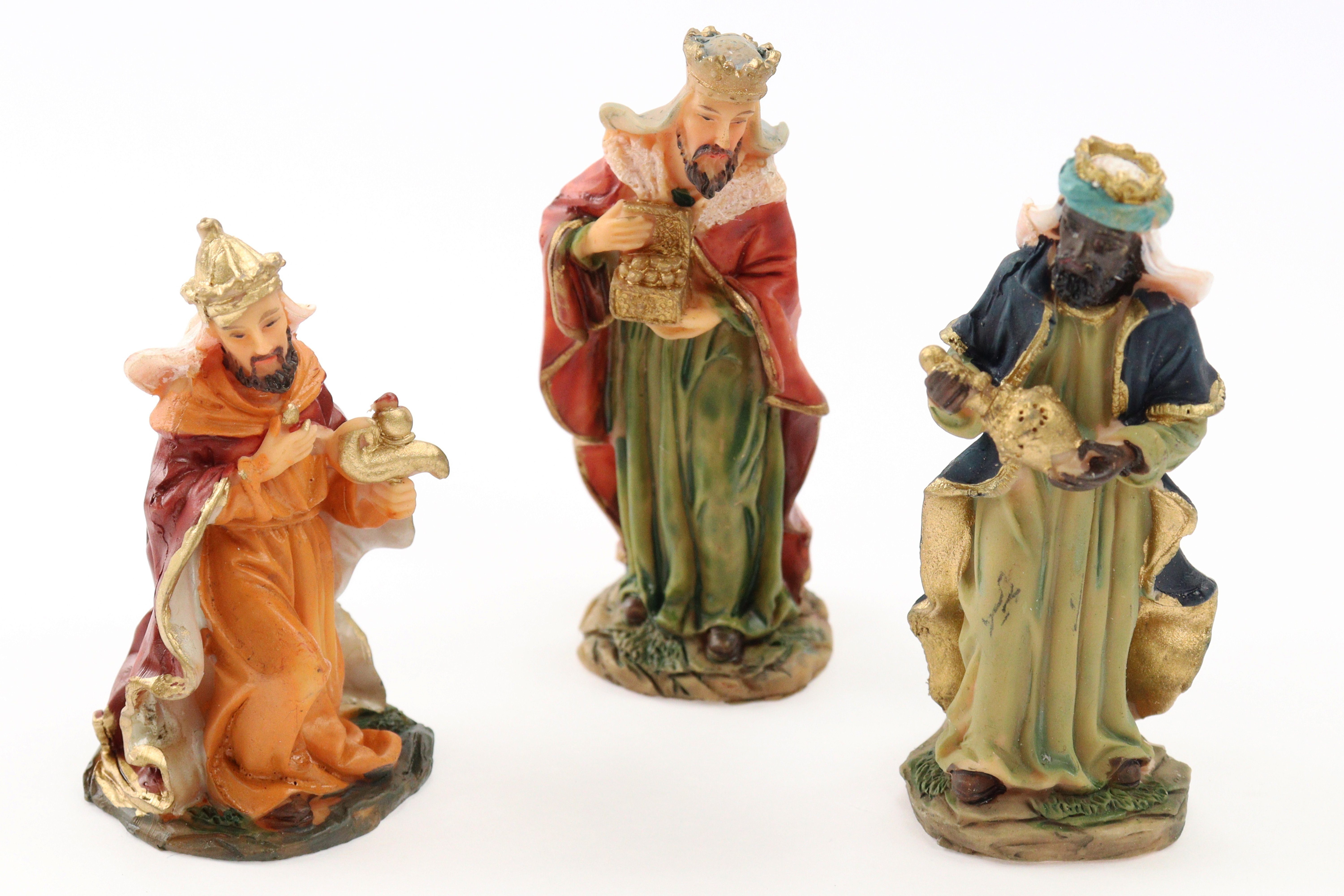 ELLUG Krippenfigur Mini Krippenfiguren Set 11-teilig Höhe bis 7cm Weihnachtskrippe (11 St)
