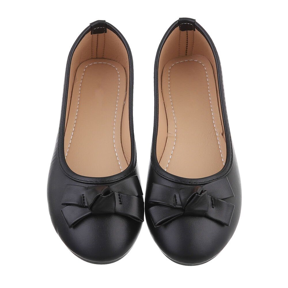 Ital-Design Damen Freizeit Ballerina (85894152) Blockabsatz Klassische Ballerinas in Schwarz – Bild 4 von 4