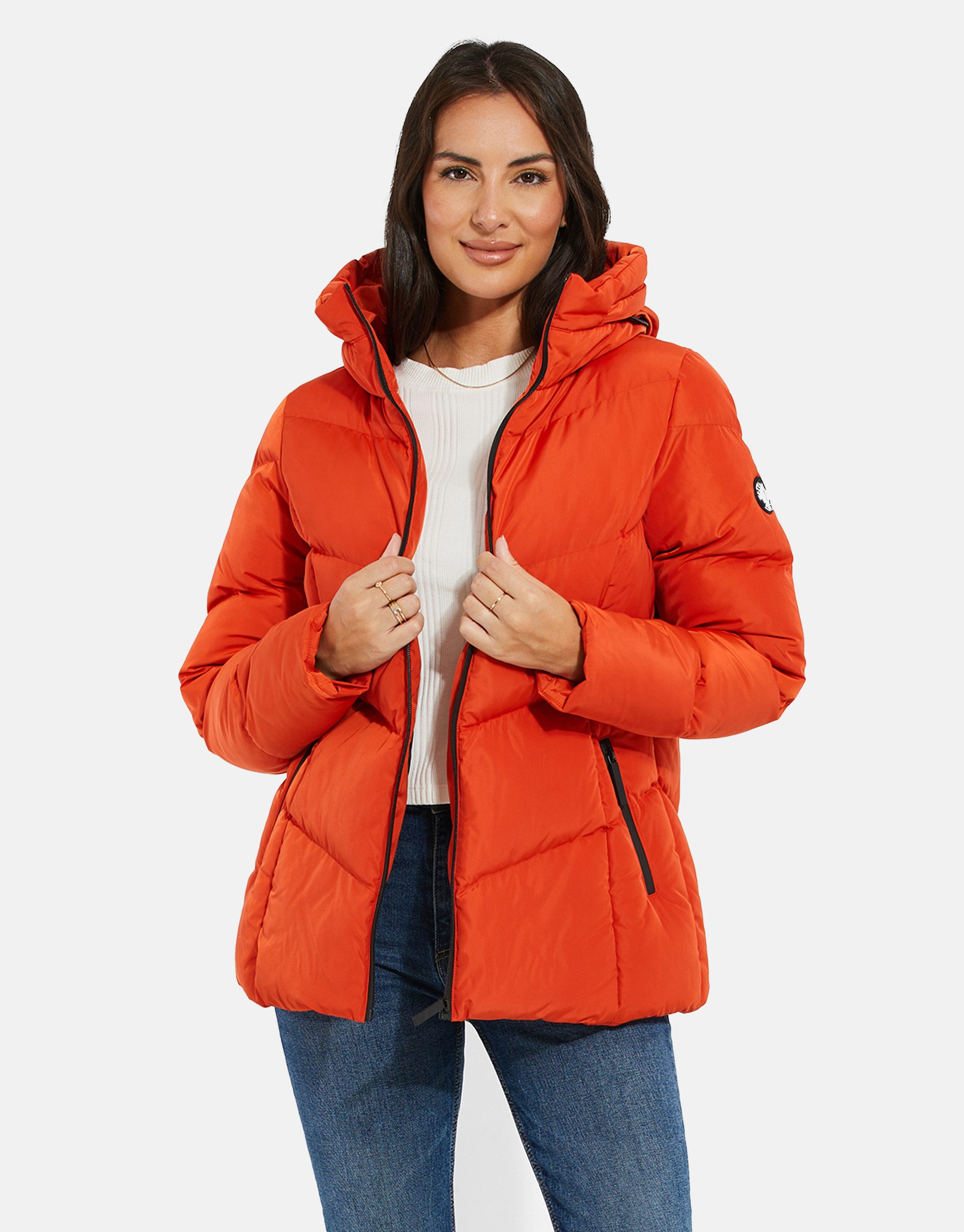 Threadbare Wintermantel THB Pencil Padded Coat With Funnel Neck (1-tlg) mit günstig online kaufen
