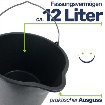 Gravidus Baueimer Baueimer 12 Liter mit Ausguss und Skala, (1-tlg)