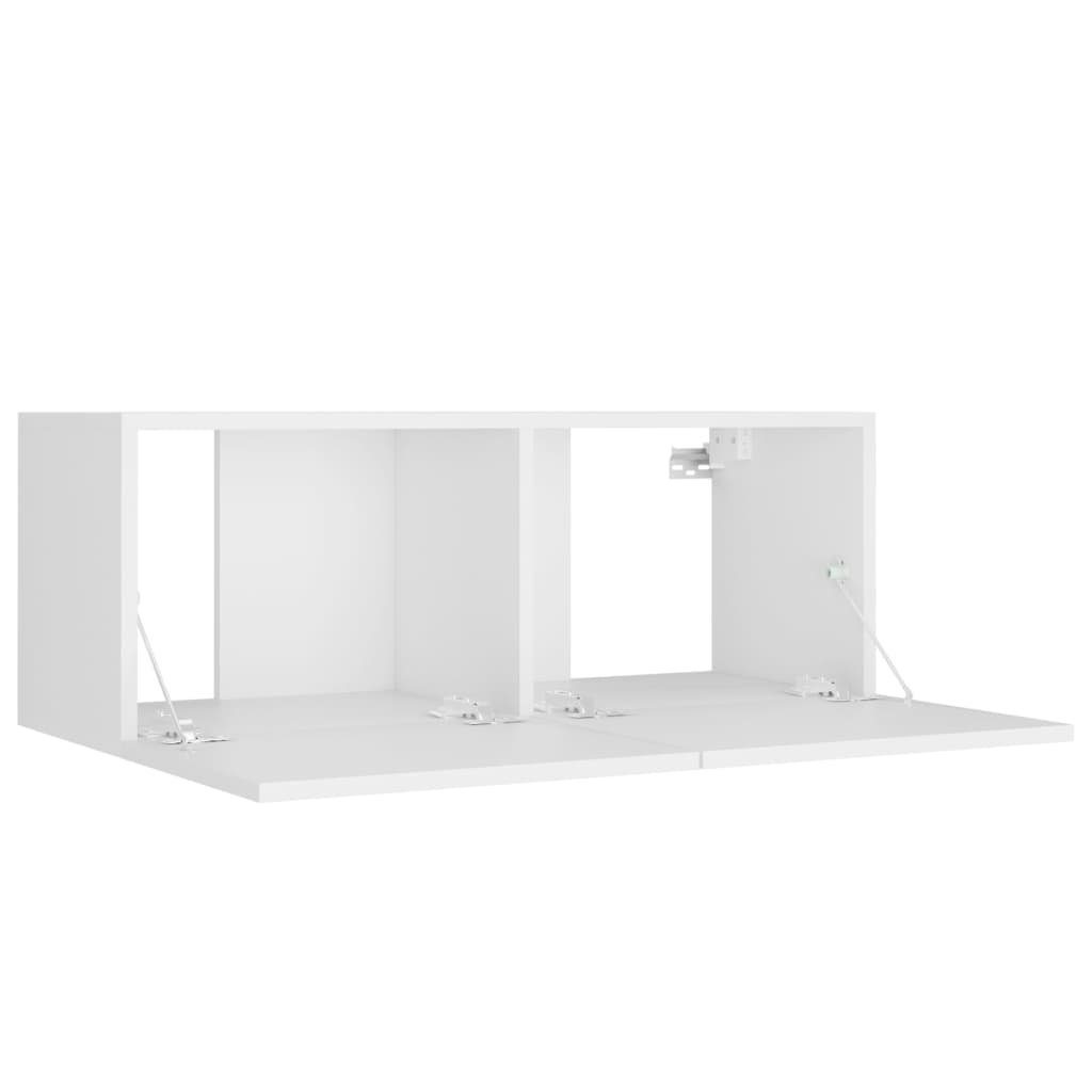 furnicato TV-Schrank 4-tlg. TV-Schrank-Set Holzwerkstoff Weiß