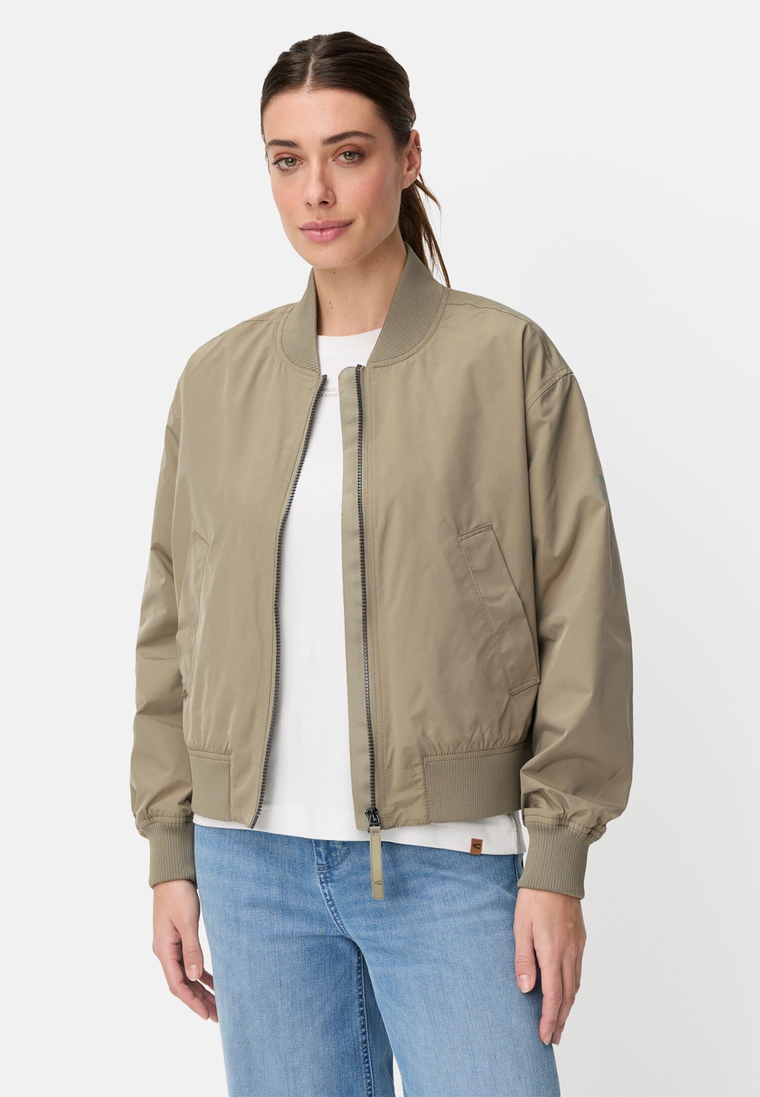 camel active Bomberjacke mit Taschen Langarm Bomberkragen günstig online kaufen