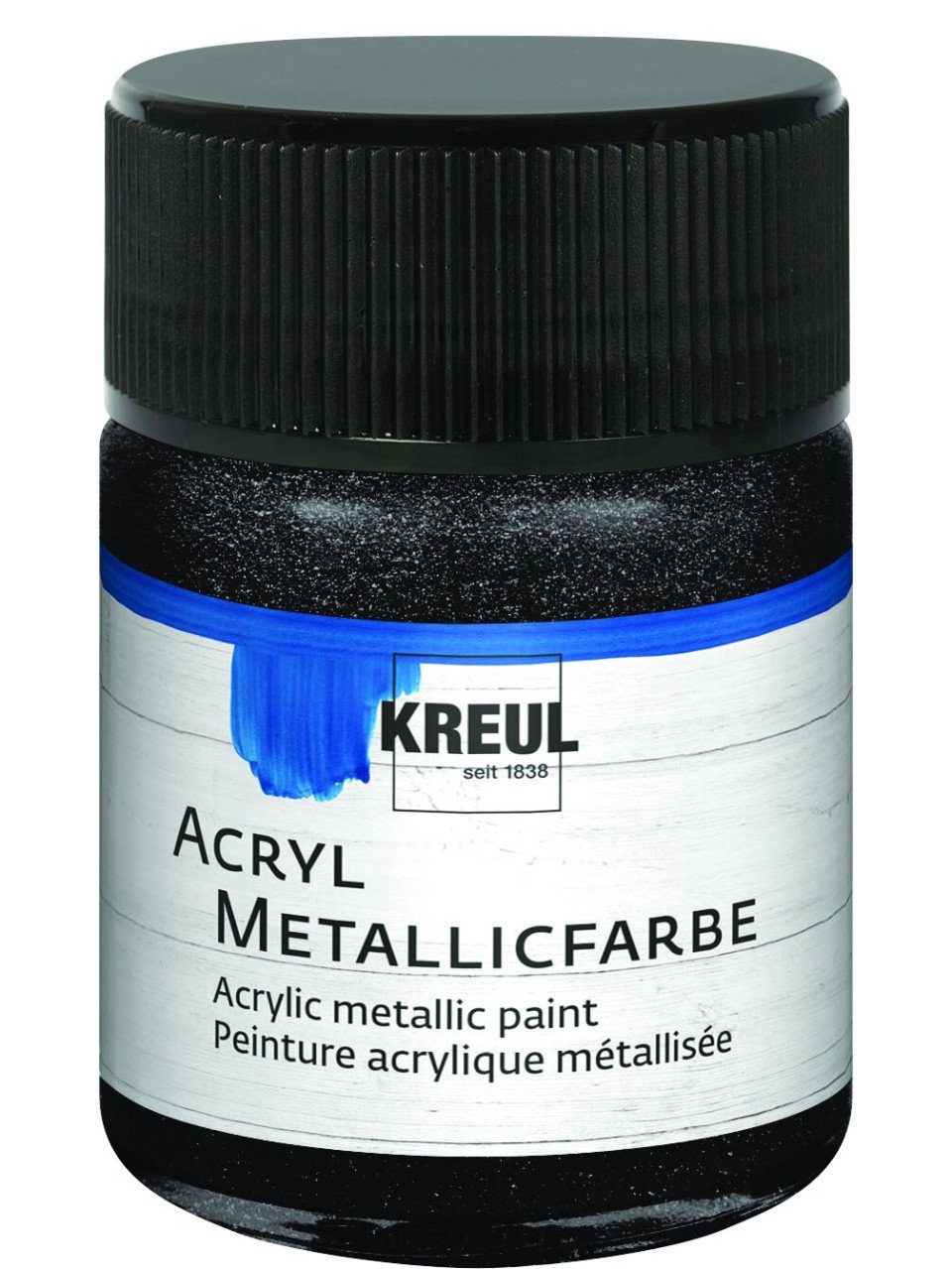 Acrylfarbe Kreul Acryl Metallicfarbe schwarz 50 ml
