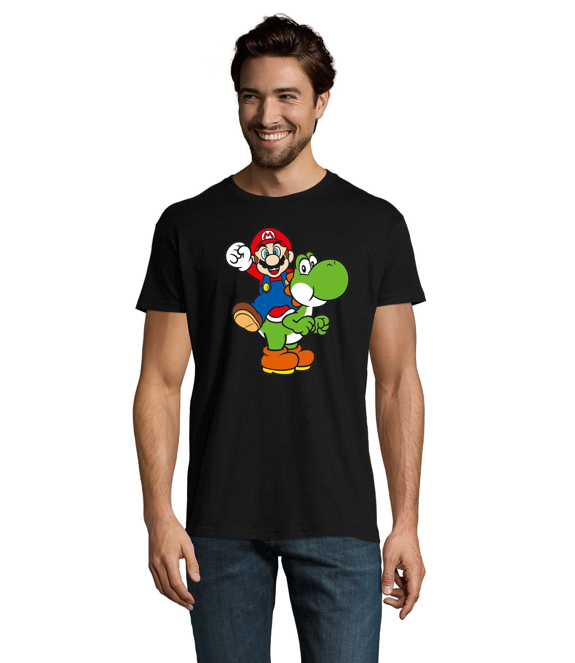 Blondie & Brownie T-Shirt Herren Yoshi & Mario Konsole Super Retro Kosole L günstig online kaufen