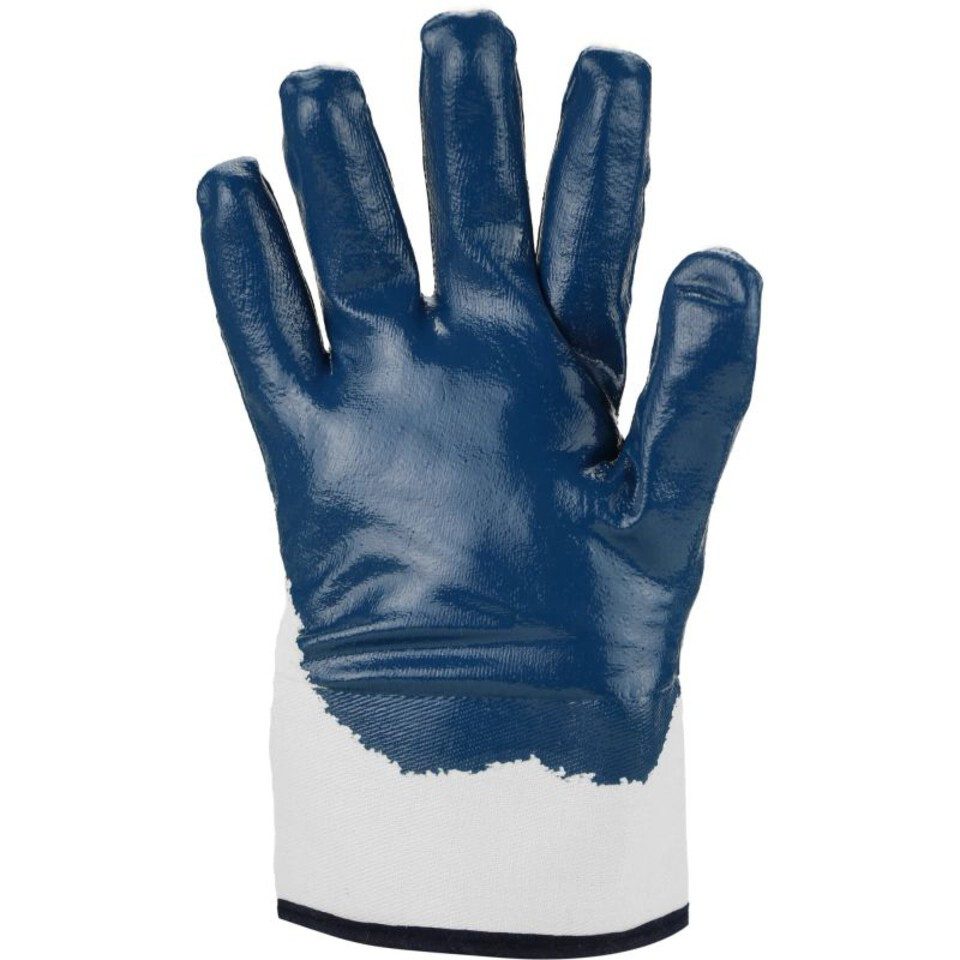 ASATEX Nitril-Handschuhe 03430 öl- und fettabweisend blau (Packung, 12-St., VPE= 12 Paar, Gr. 8-11) ölbeständig