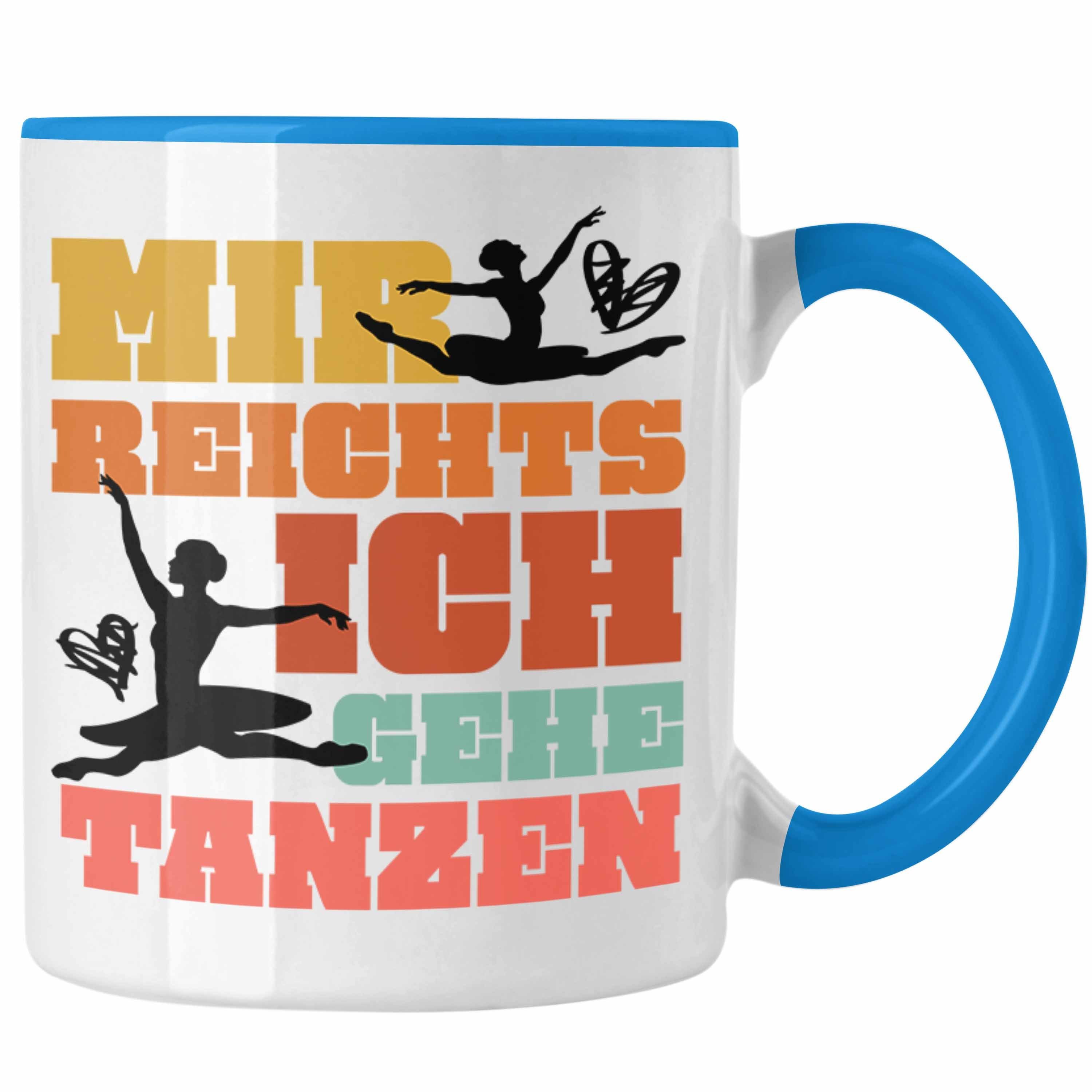 Trendation Tasse Trendation - Ballett Ballerina Tänzerin Tasse Mädchen Geschenk Frauen Tanzen Geschenkidee Kaffeetasse Blau