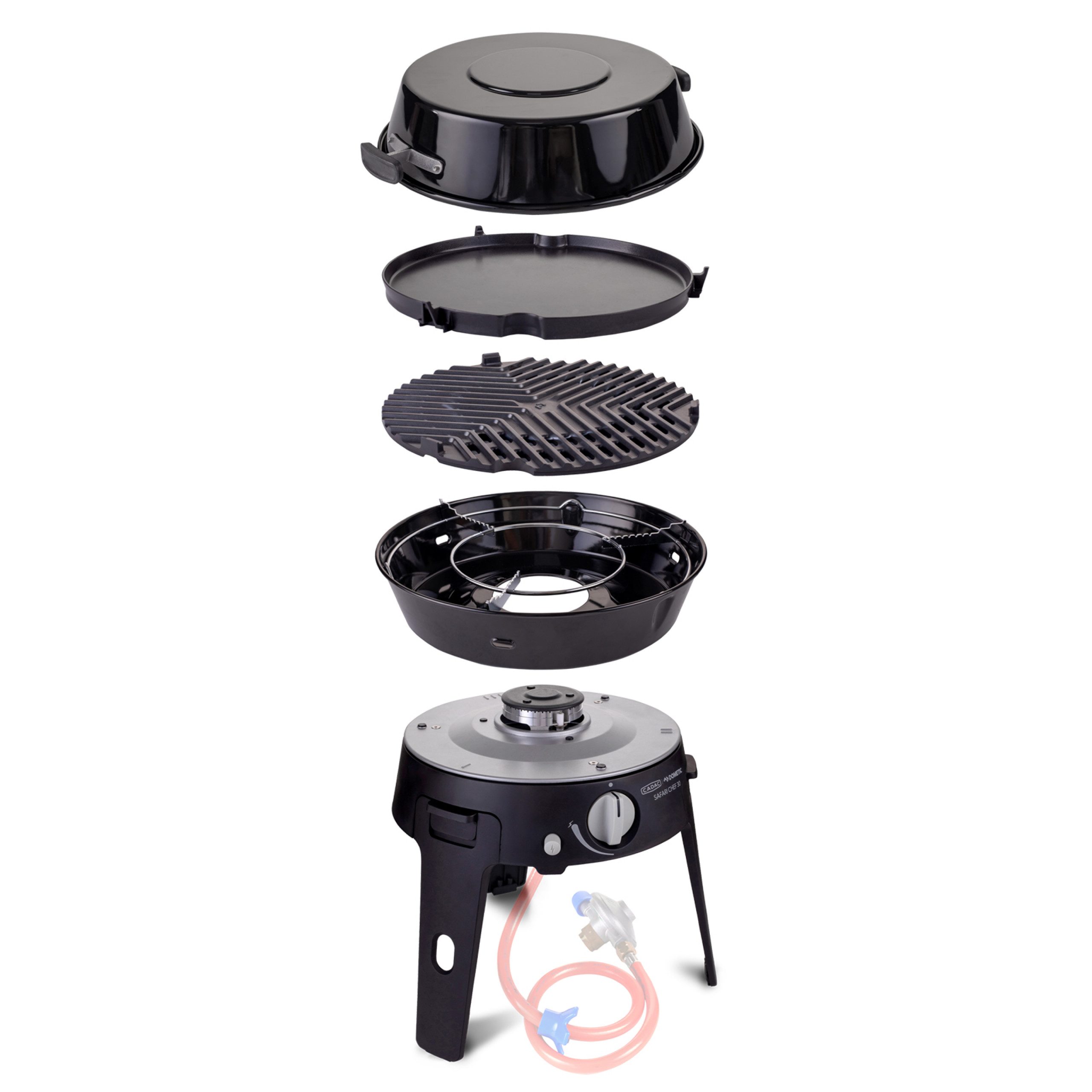Camping-Gasgrill Cadac Safari Chef 30 LP Deluxe 50mbar Gasgrill Campinggrill ø 30 cm
