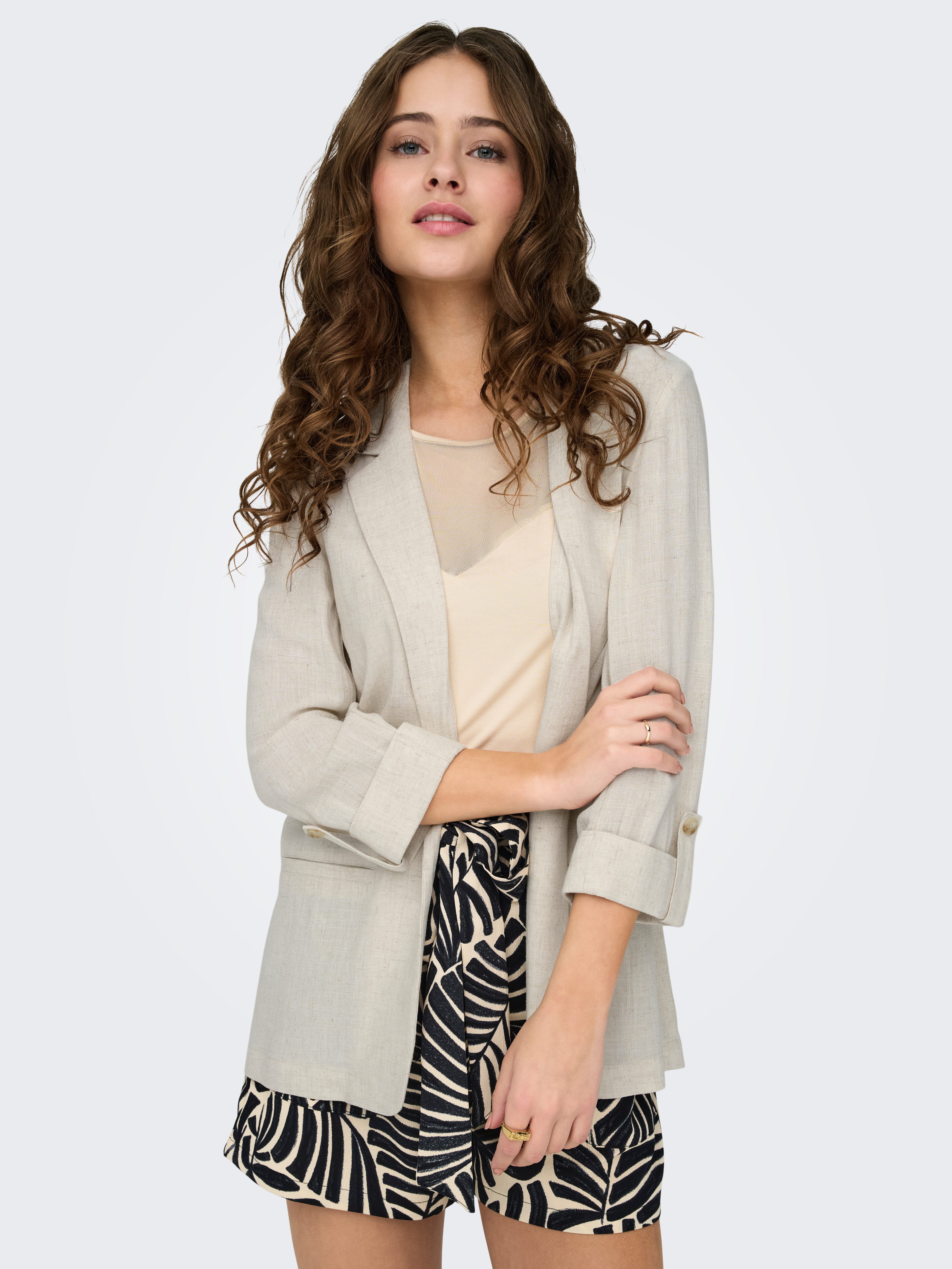 ONLY Longblazer ONLSIESTA 3/4 OPEN LINEN günstig online kaufen