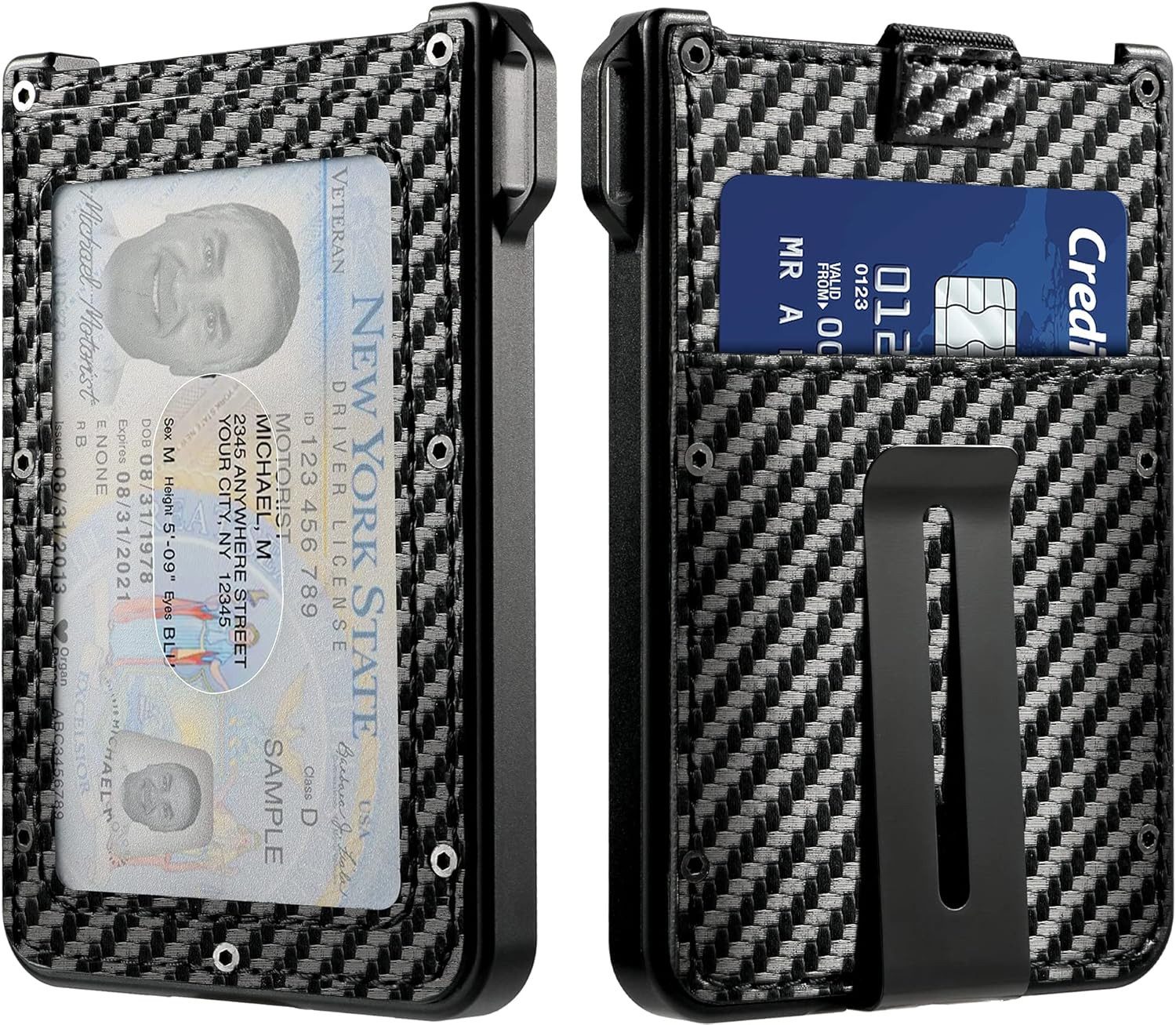 Mini Geldbörse Geldbörsen und Gürtel Herren Magnetisches,mit RFID Blockierung