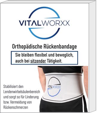 VITALWORXX Rücken Stützgürtel Soft - Rückengurt mit extra großem und stufenlosen Verstellbereich