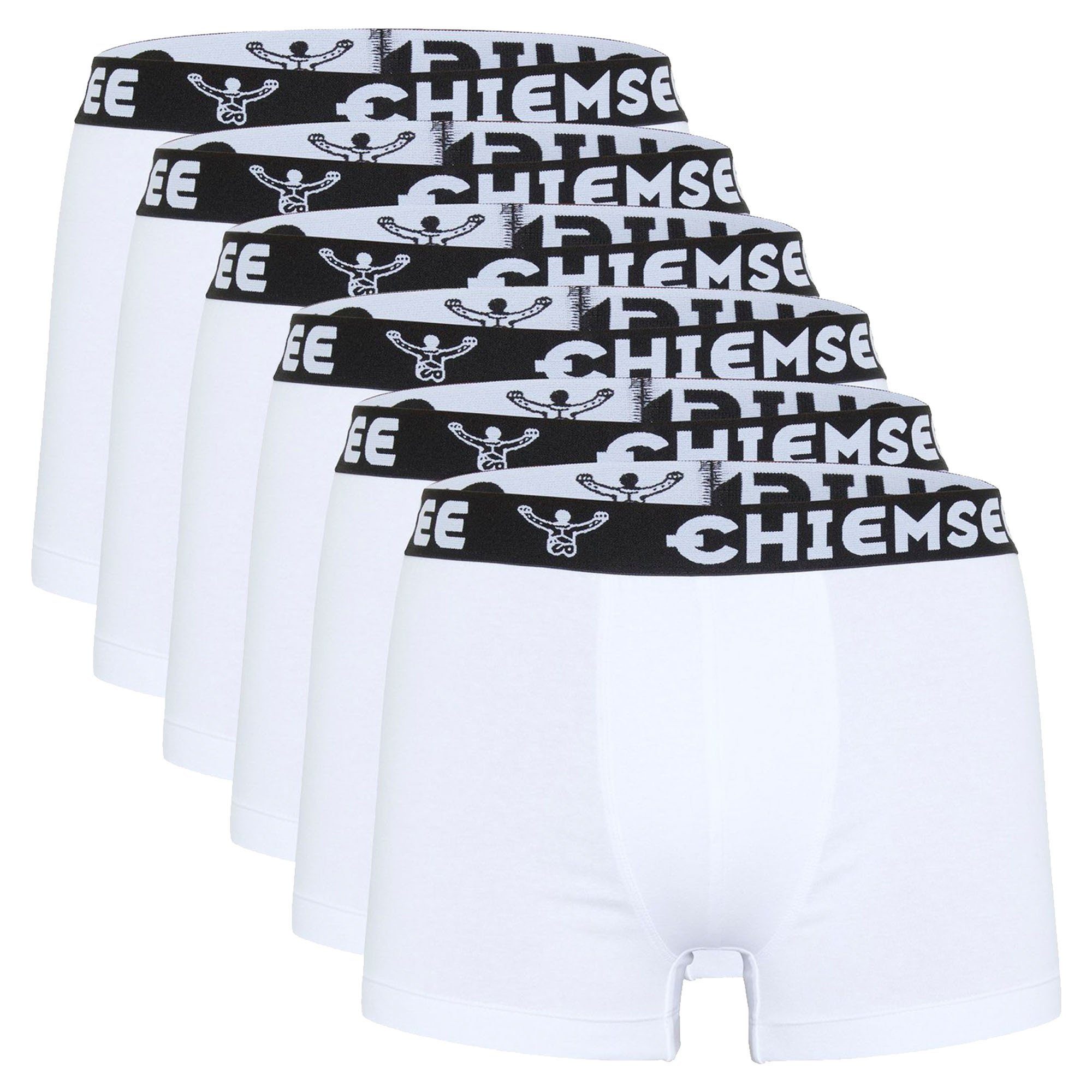 Shorts, Boxer Pack Chiemsee - 6er Boxershorts, Weiß Logobund Herren