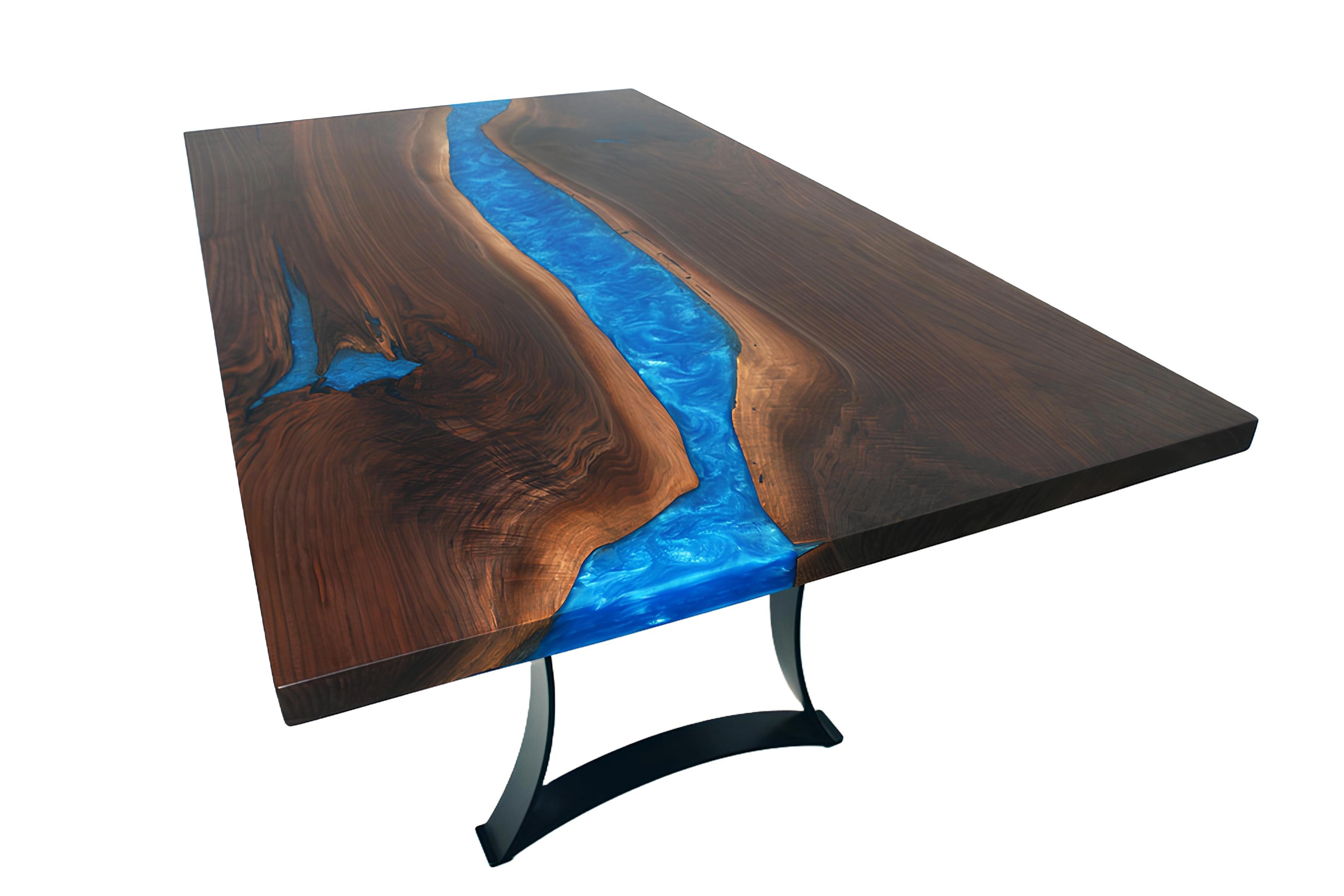 Xlmoebel Esstisch Designer Tisch aus Holz und Epoxidharz mit edler Optik (Esstisch), Hergestellt in Europa