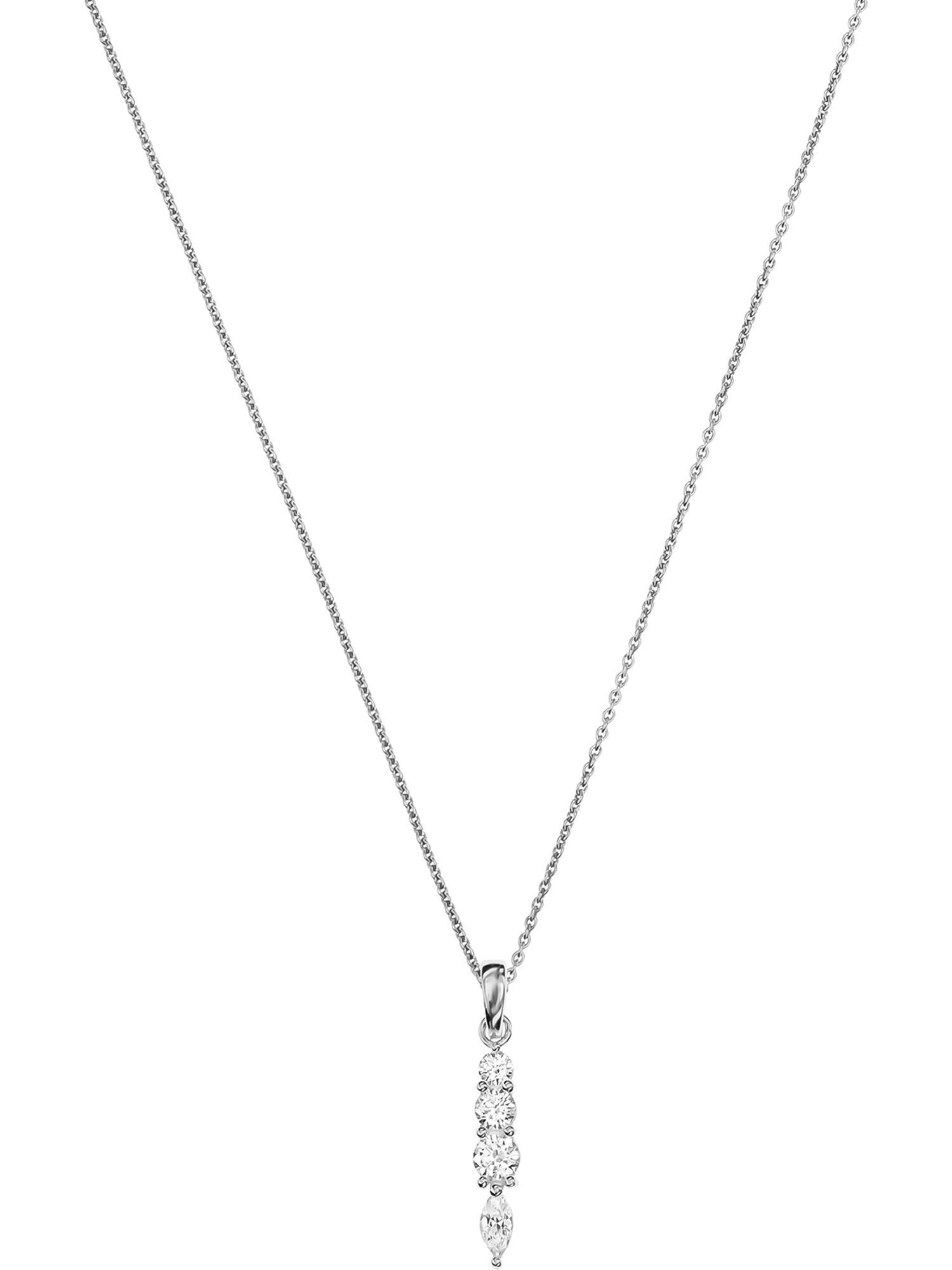 FAVS 1 Silber Damen-Kette Zirkonia Collier 925er FAVS