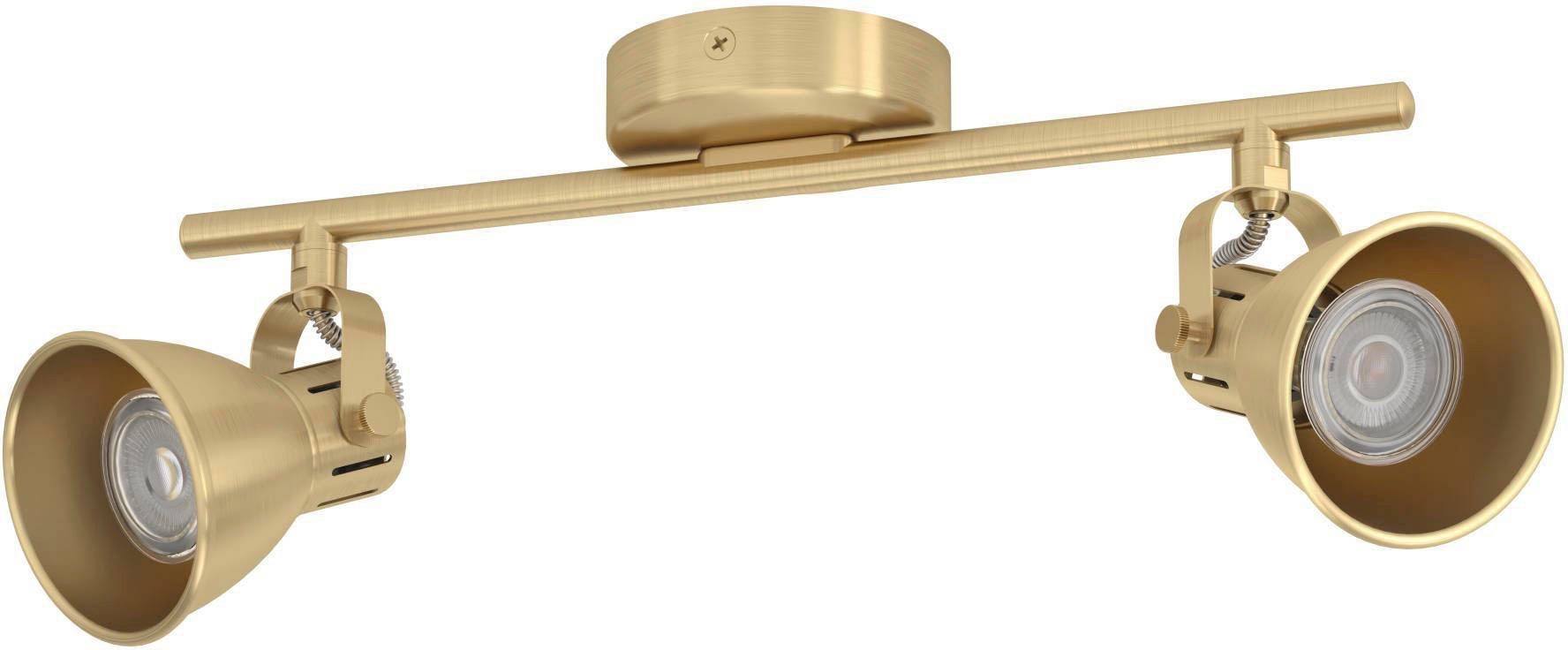 ohne Leuchtmittel Leuchtmittel, aus Deckenspot gold - messing GU10 wechselbar, EGLO Stahl und - in Deckenspot inkl. SERAS, 3W