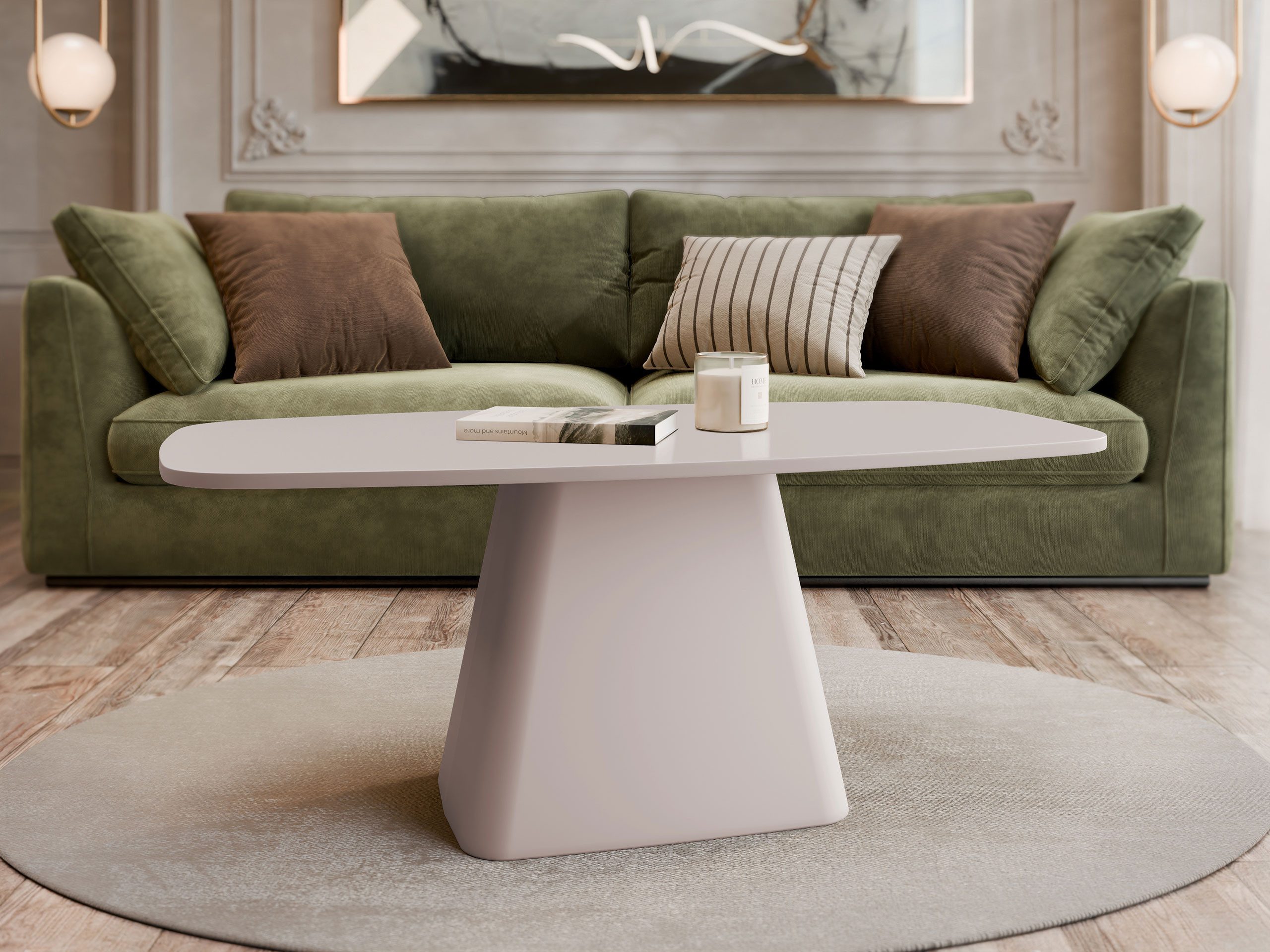 MIRJAN24 Couchtisch Noa Cashmere, Basis aus Stahl, 120x60x48 cm günstig online kaufen