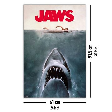 GB eye Poster Der Weiße Hai Poster Jaws Key Art 61 x 91,5 cm