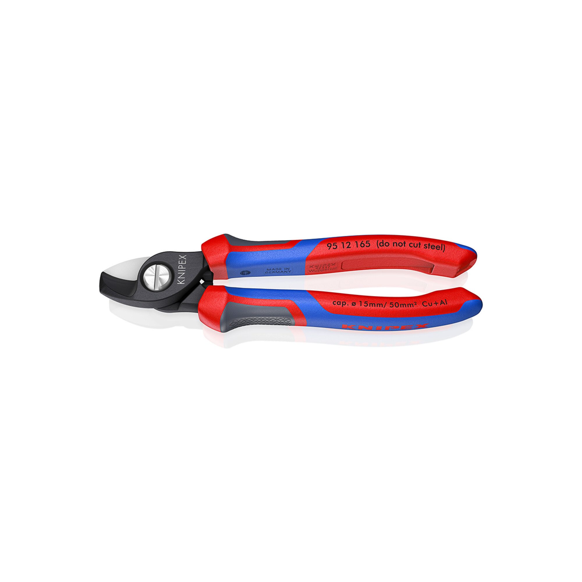 Knipex Kabelschere KNIPEX 95 12 165 Kabelschere mit Comfort-Griffen brüniert 165 mm