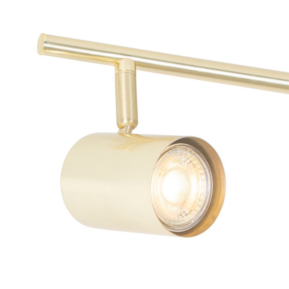 Qazqa LED Aufbaustrahler Jeana, ohne Leuchtmittel, GU10, Messing, Modern, S günstig online kaufen