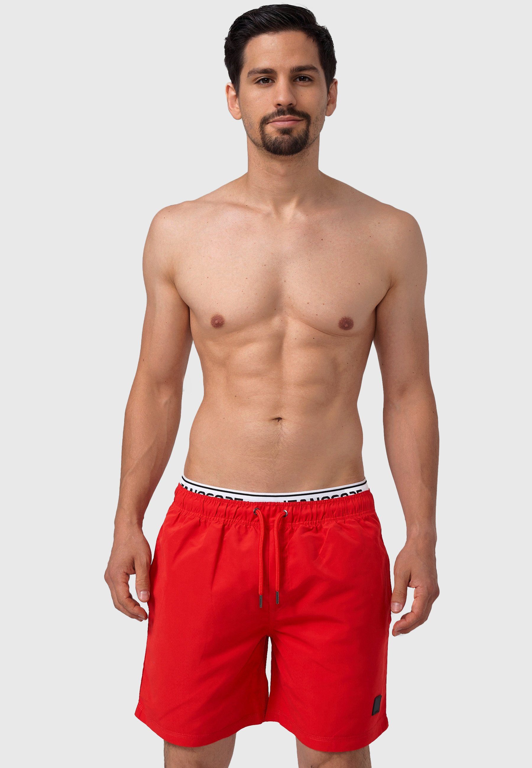 Indicode Badeshorts Herren Solomon Schwimmshorts Männer mit elastischem Bun günstig online kaufen