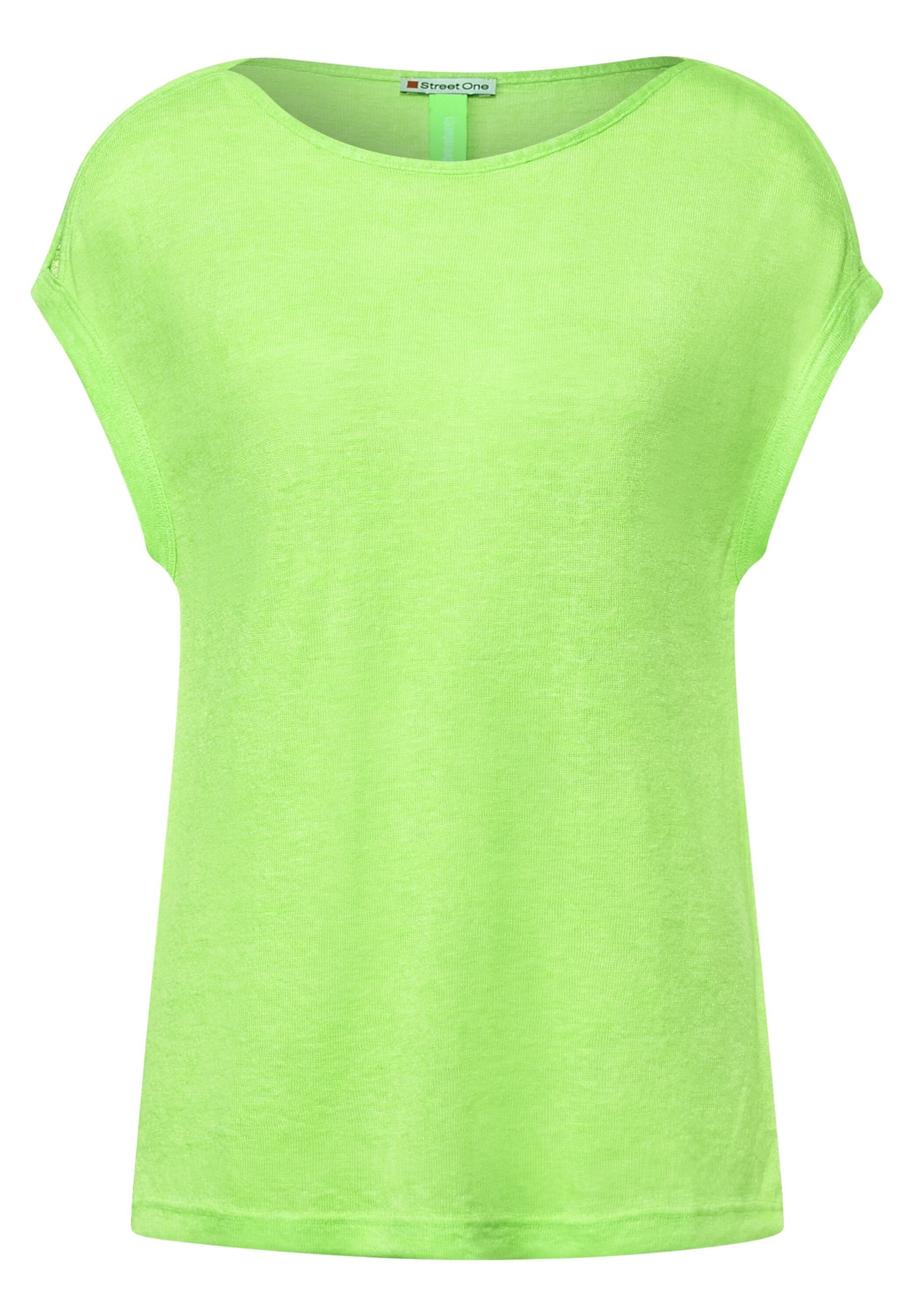 One T-Shirt STREET Street T-Shirt Ärmel Cut-Out G in (1-tlg) green Cut-out Peppy ONE mit peppy am