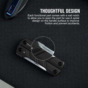 OLIGHT Multitool Olight Otacle P1 Schwarz EDC 11 in 1 Multitool, (Schere, Dosenöffner, Flaschenöffner, Schlitzschraubendreher), Spitzzange, Zange, Abisolierzange, Taschenmesser