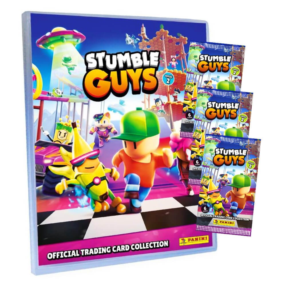 Panini Sammelkarte Stumble Guys Karten Serie 2 - Sammelkarten Trading Cards, - 1 Mappe + 3 Booster