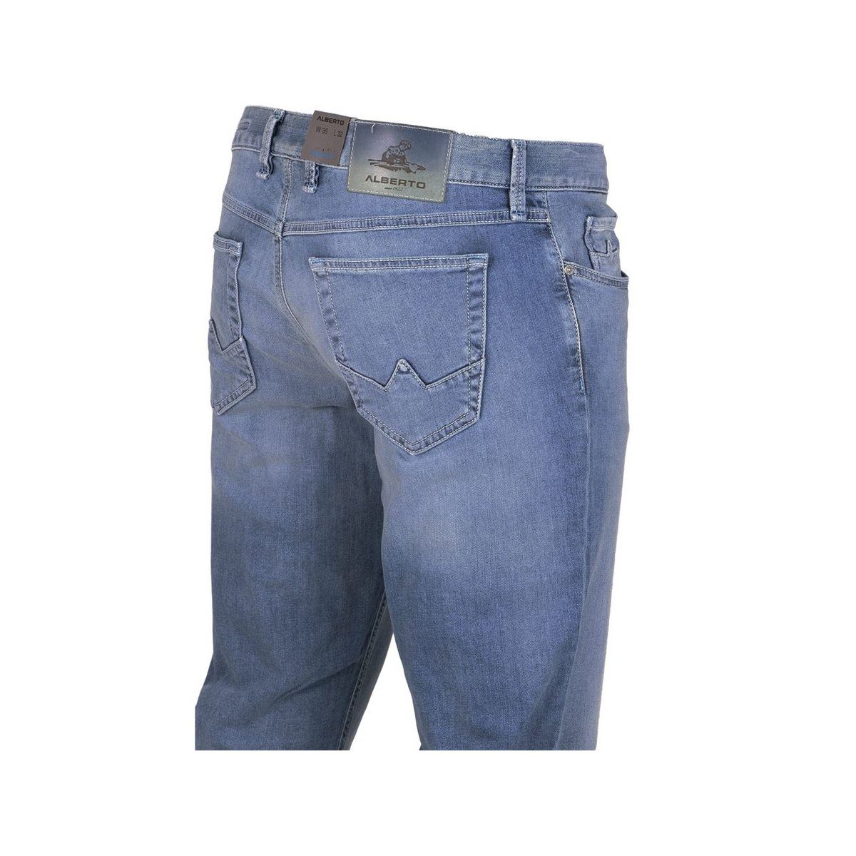 blau (1-tlg) 5-Pocket-Jeans Alberto