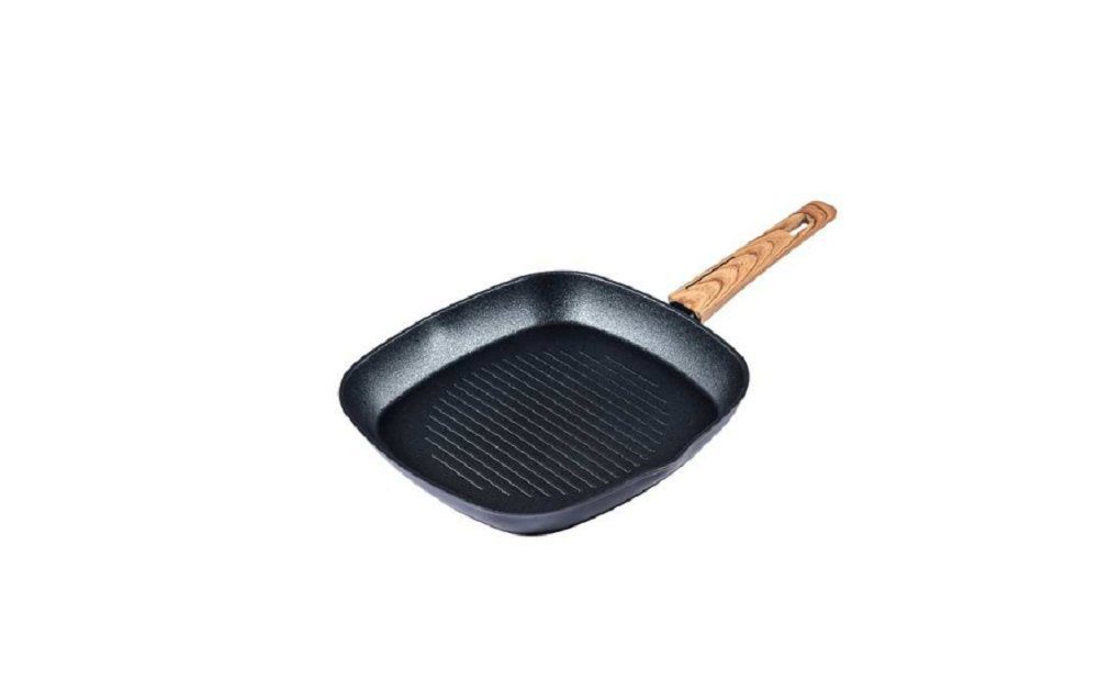 Schäfer Grillpfanne schwarz Grillpfanne Maple alle Elektronik Wood 28x28cm Herdarten matt für