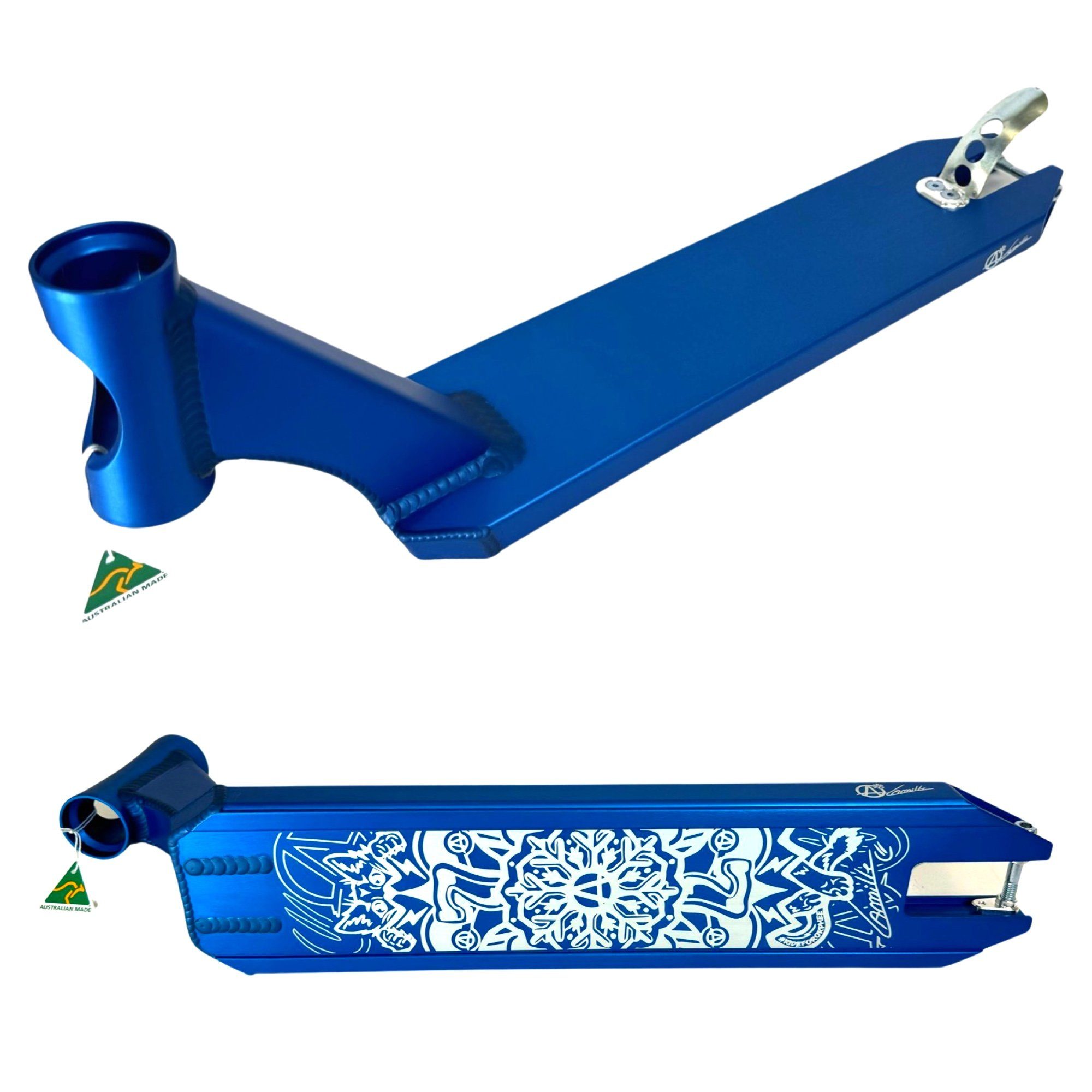 Apex Stuntscooter Apex Pro StuntScooter Deck 580 (49cm) blau 4,5