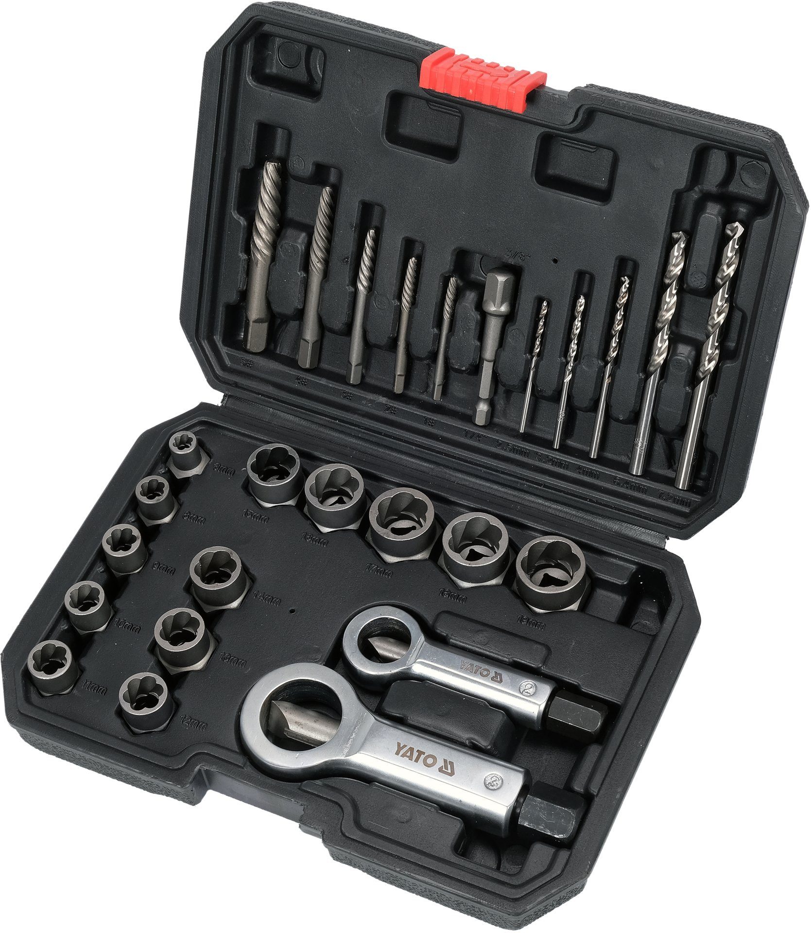 Yato Bit-Schraubendreher Set di estrattori universali, (Universeller 26-tlg. Schraubenausdreher-Satz, Universeller 26-tlg. Schraubenausdreher-Satz)