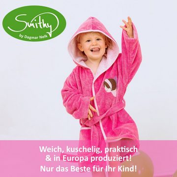 Smithy Kinderbademantel Elfe - made in Europe, Velours-Frottee, Kapuze, Gürtel, Knöpfe, made in Europe