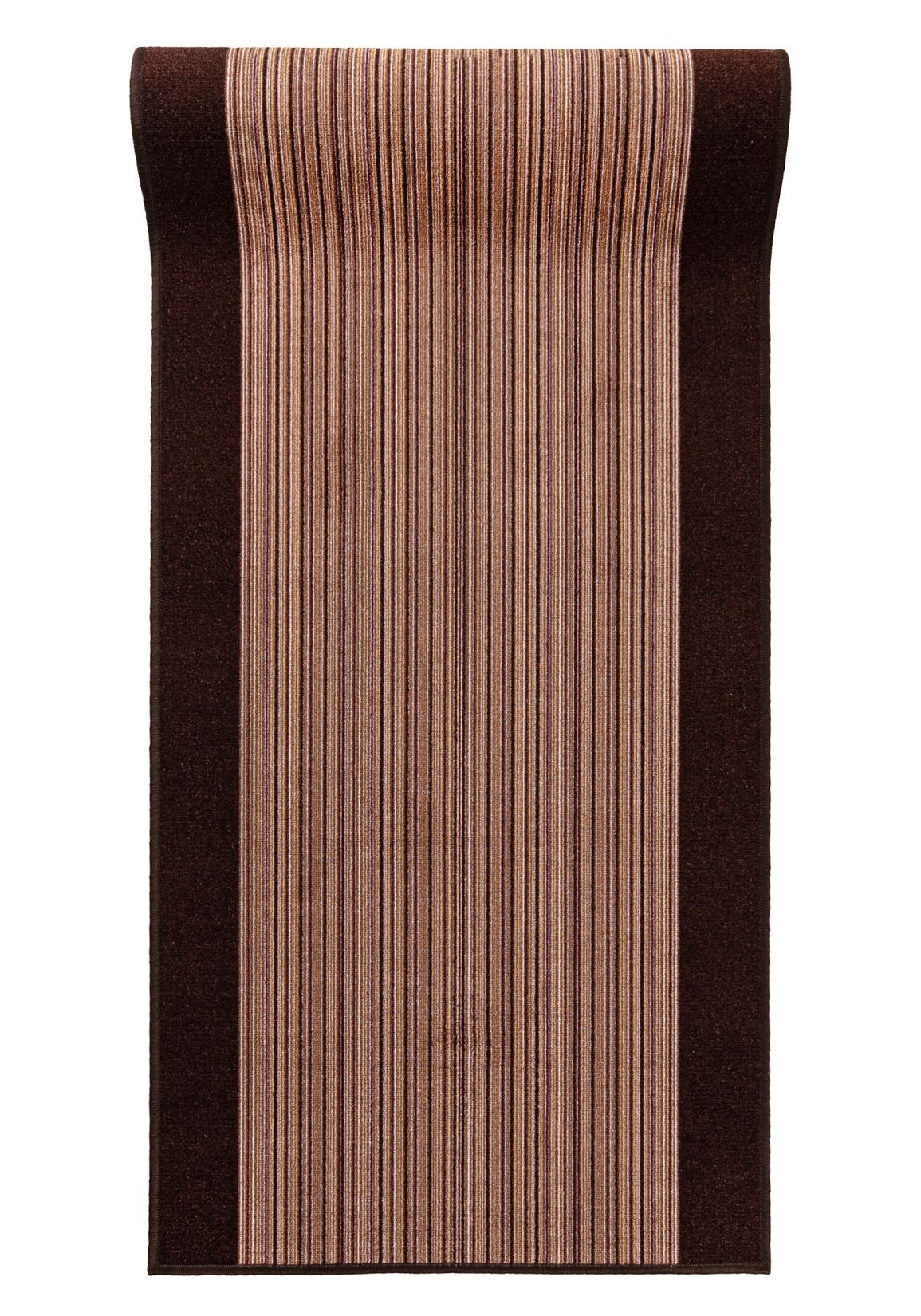 Mazovia Läufer Retro Bordüre Braun Flur, Schlafzimmer, Diele, Fußbodenheizung