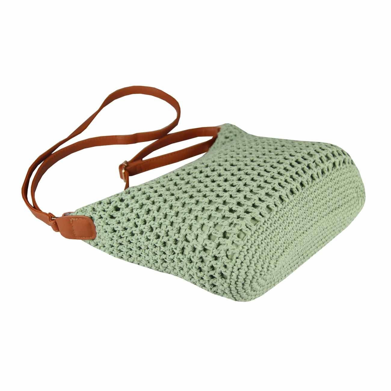 ITALYSHOP24 Schultertasche DAMEN TASCHE Häkeltasche Crossbody Shopper Boho Geflecht Freizeit, Umhängetasche Bodybag Sommer Basttasche Strand Reise Stroh Mini Bag