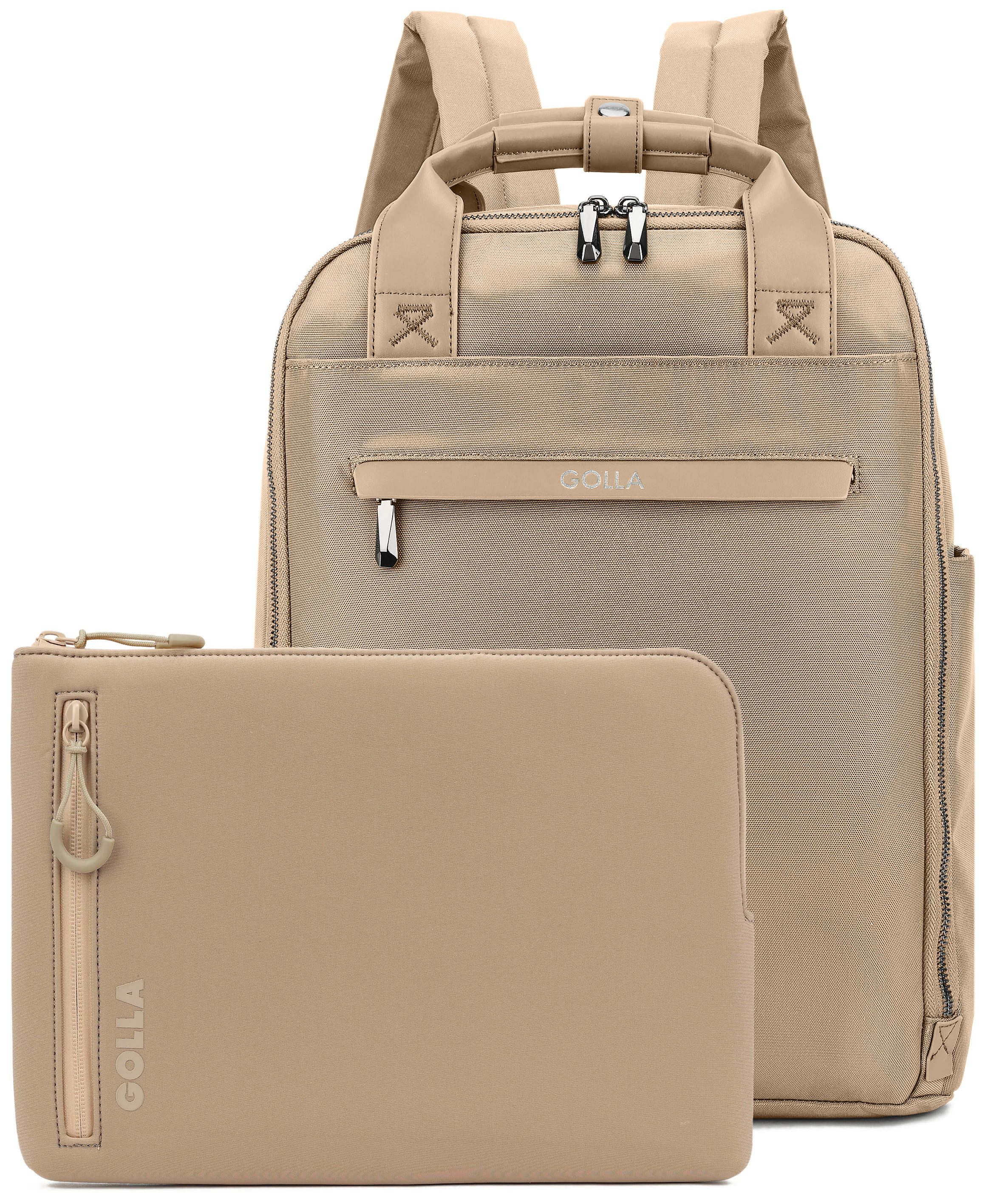 GOLLA Aufkleber Golla Laptop Rucksack Orion 13 l + Laptoptasche 15 Zoll (coffee