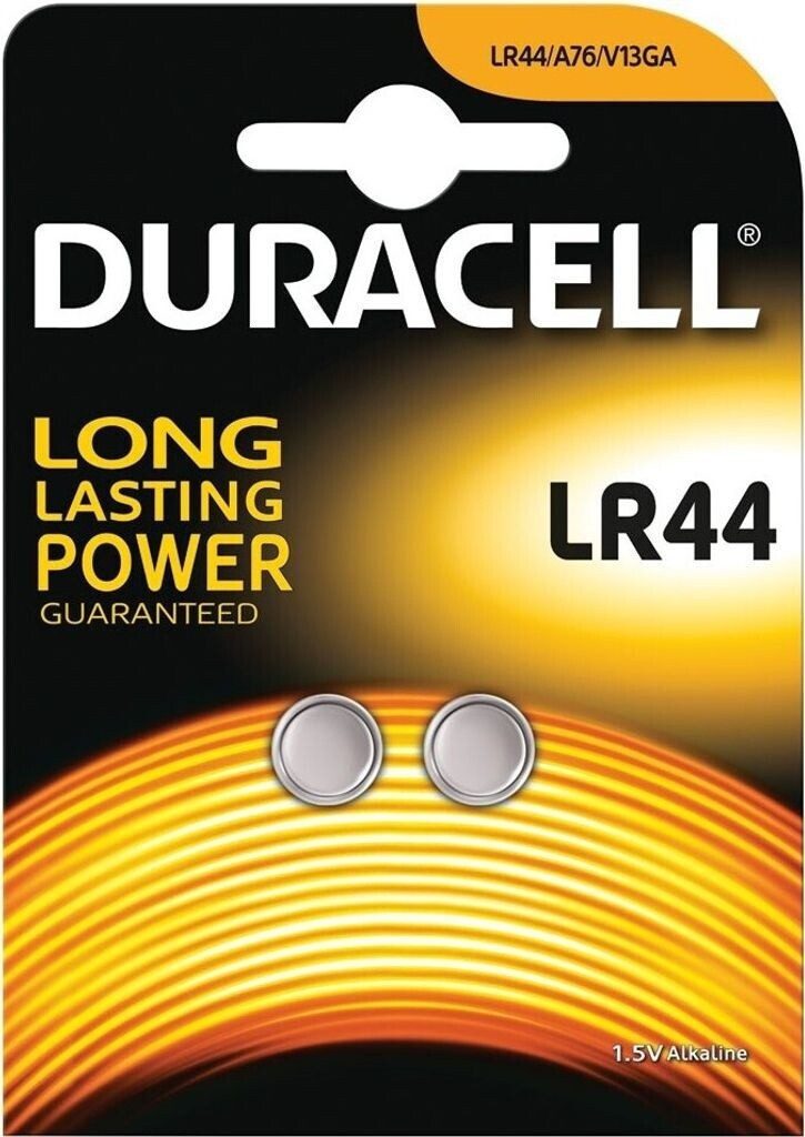 Duracell Duracell LR44 1,5V 2er Pack Alkaline Knopfzellen 125mAh A76 AG13 Batterie, (1.5 V V), DURACELL LR44: Zuverlässige Alkaline-Knopfzellen für den täglichen