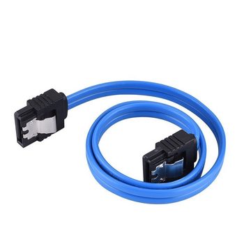 adaptare adaptare 31503 30 cm SATA III-Kabel, 6 GB/s mit Metallclips blau Computer-Kabel