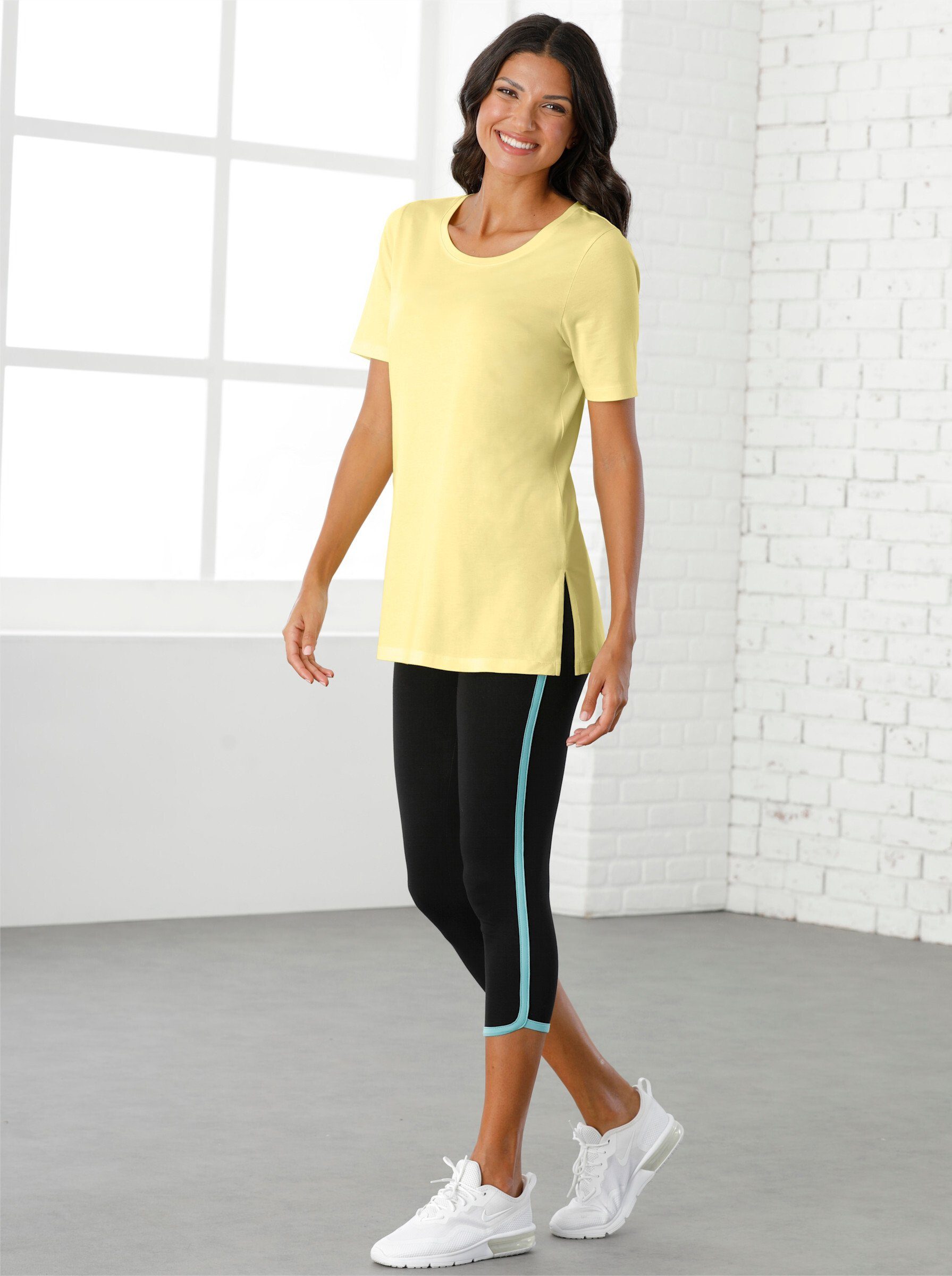 Sieh an! Trainingsshirt Longshirt Kurzarm