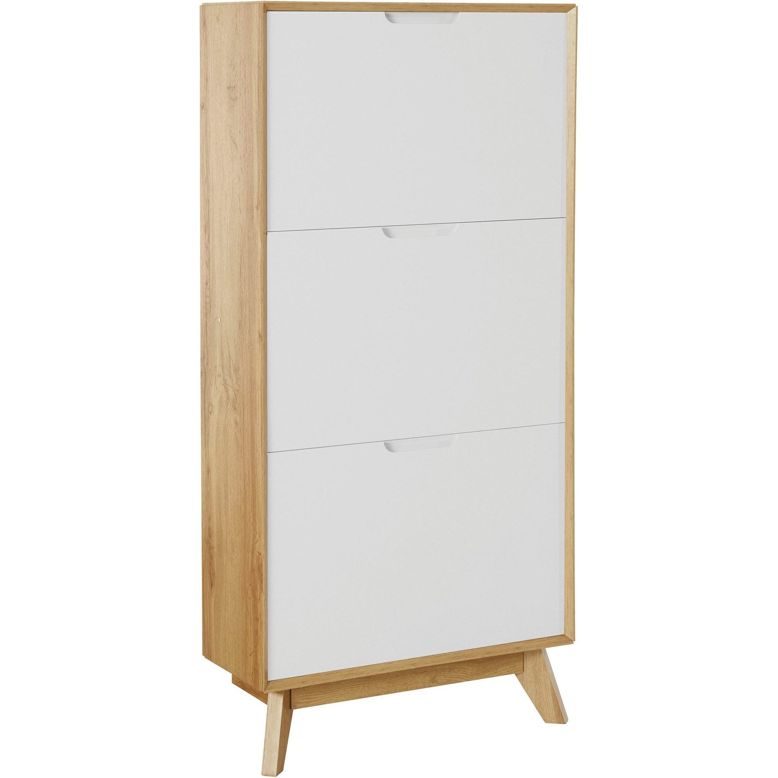 freiraum Schuhkipper Essen, in Eiche-Dekor / Weiß - 60x125x24cm (BxHxT)