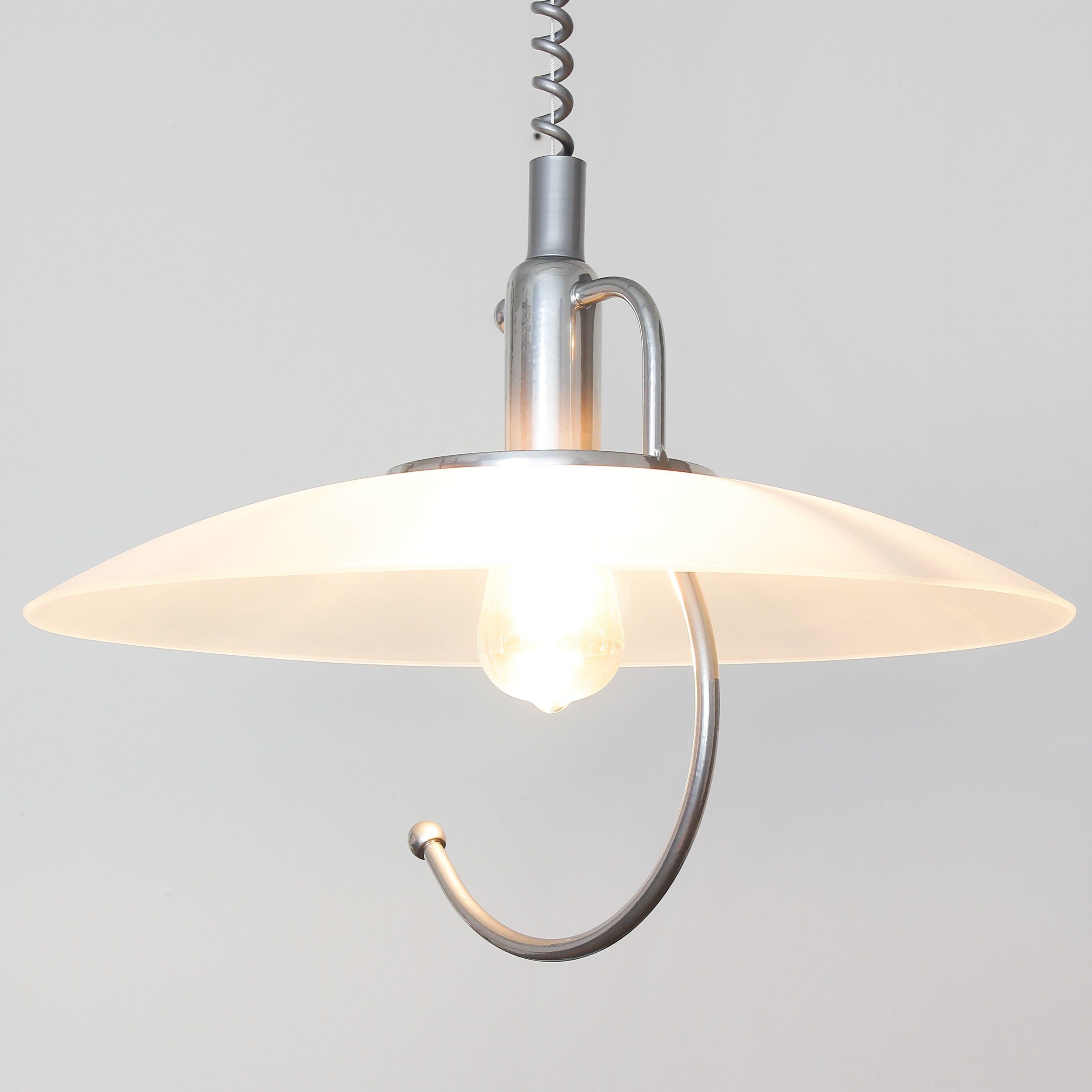 Licht-Erlebnisse Pendelleuchte »SCORPIO Hängelampe Weiß Glas Weiß Silber  verstellbar Esstisch Lampe« online kaufen | OTTO