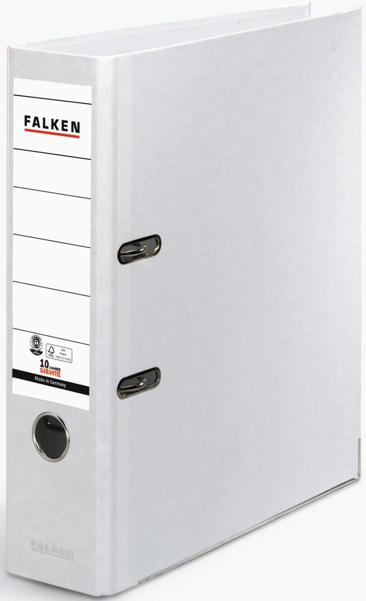 Falken Aktenordner Ordner Recycolor A4 80mm weiß